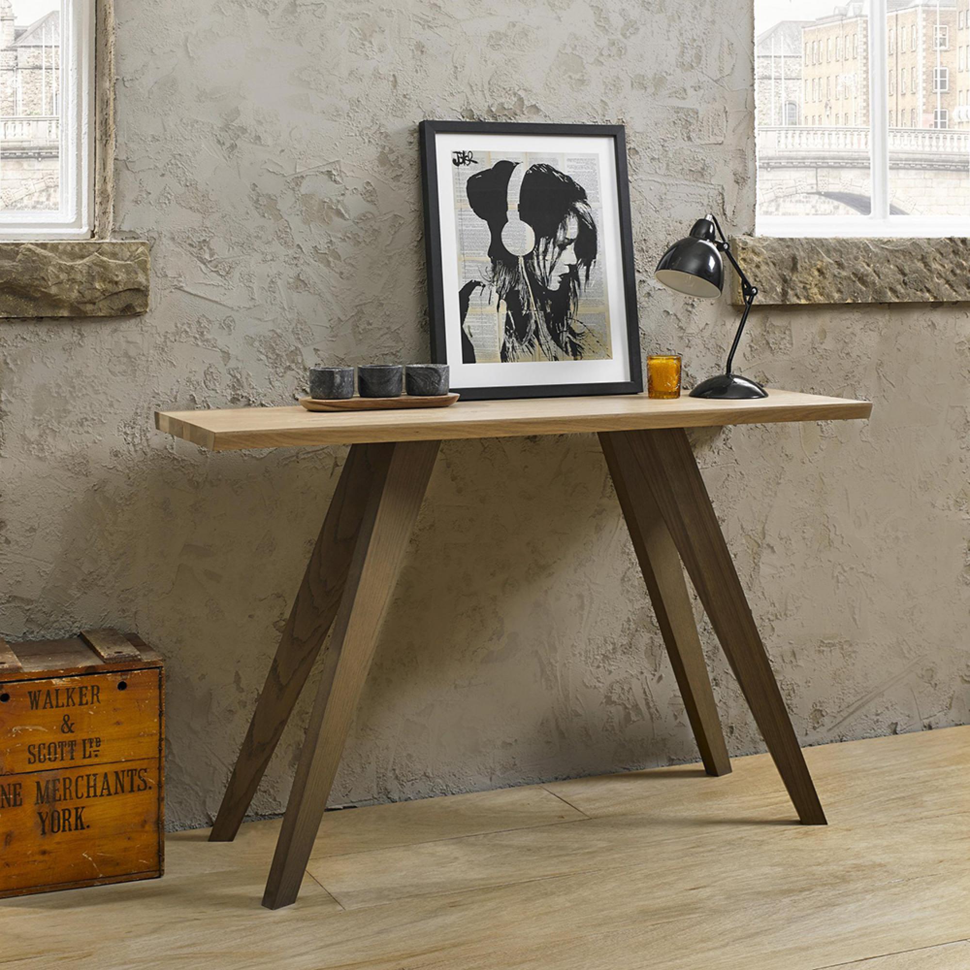 Cadell Aged Oak Console Table
