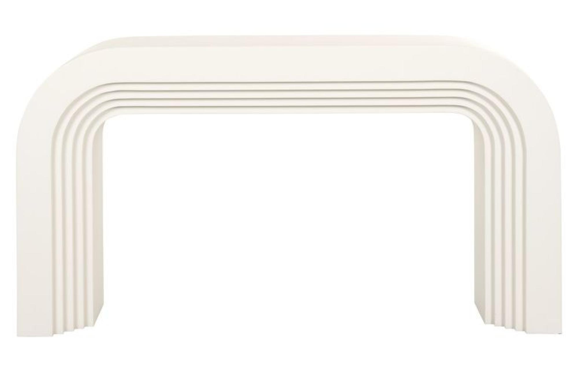 Bloomstone White Lime Plaster Console Table