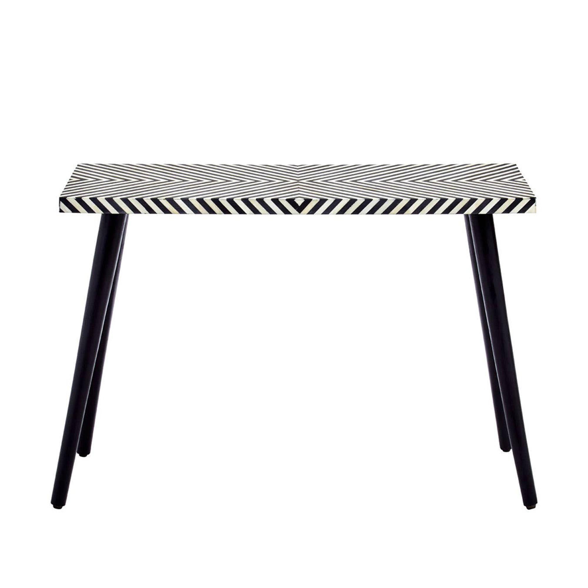 Boho Console Table - Black Bone Inlay - 110cm