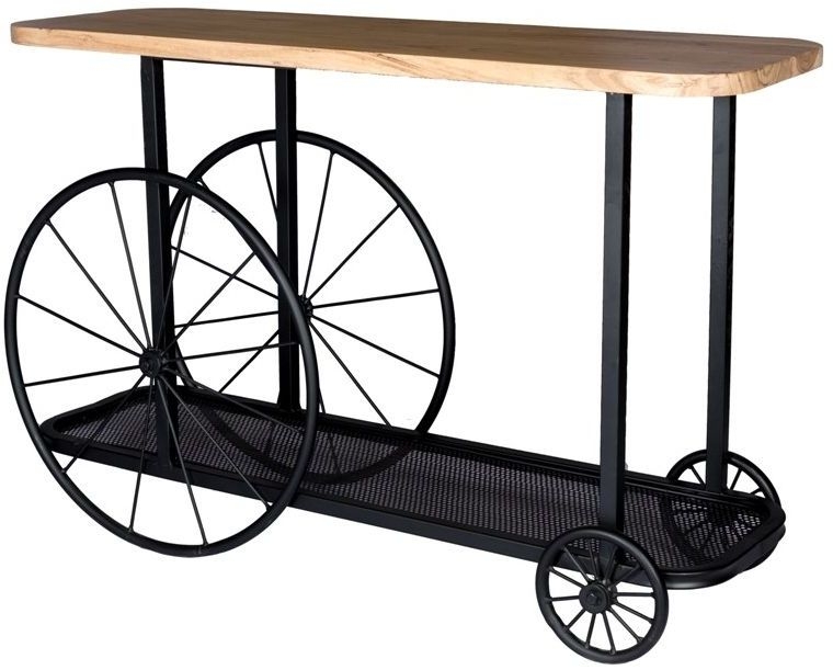 Cart Console Table - Industrial Style