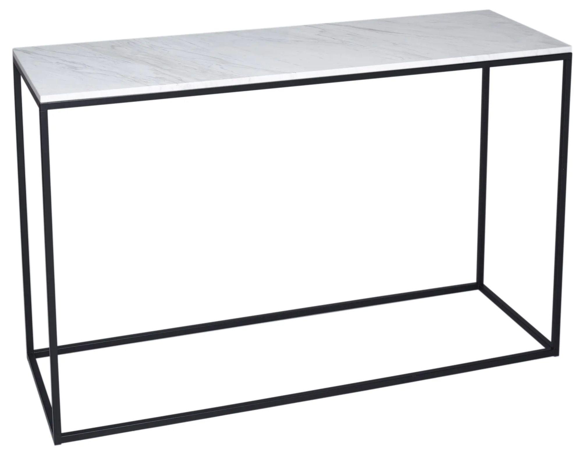 Clearance - Kensal Console Table - White Marble and Black - FSS13282