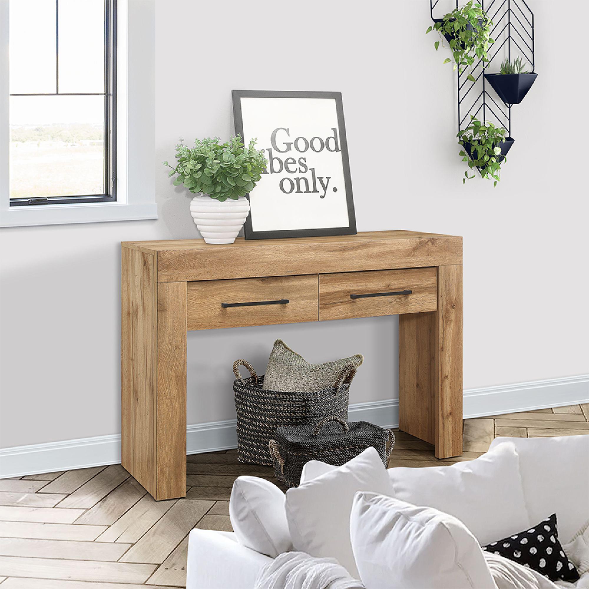 Compton Console Table - 2 Drawer - Oak