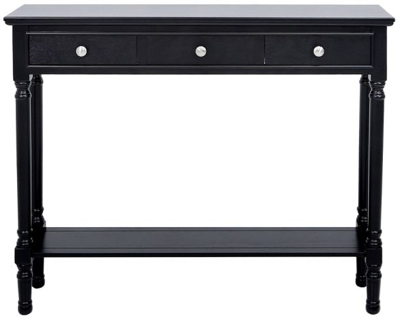 Delta Console Table - 3 Drawer - Black