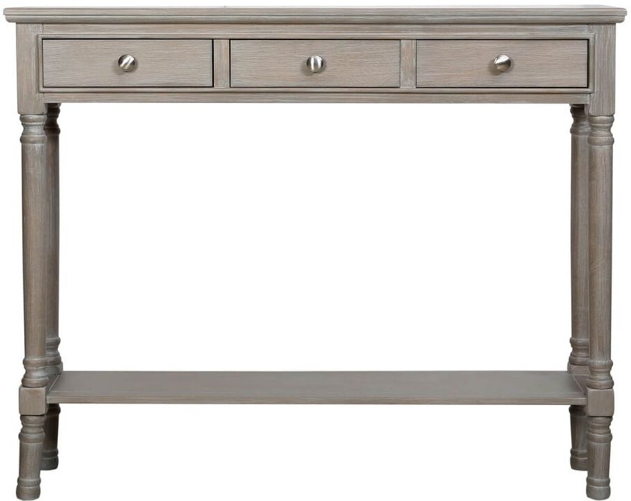 Delta Console Table - Taupe - 3 Drawer