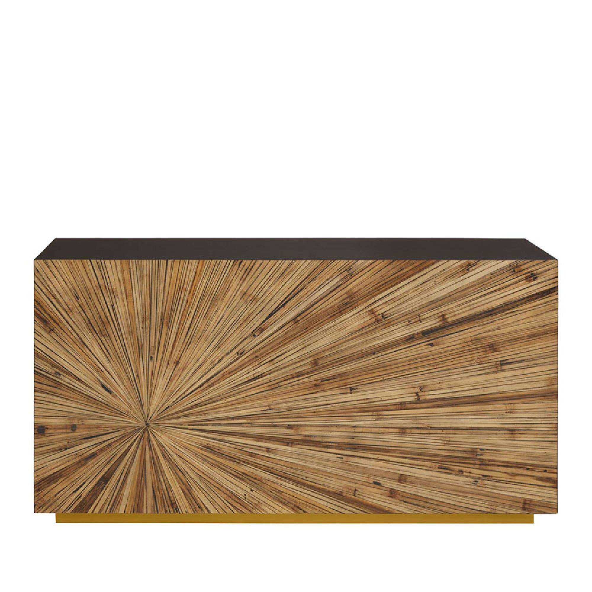 Gabelle Console Table - Dark Bamboo Wood - Sunburst