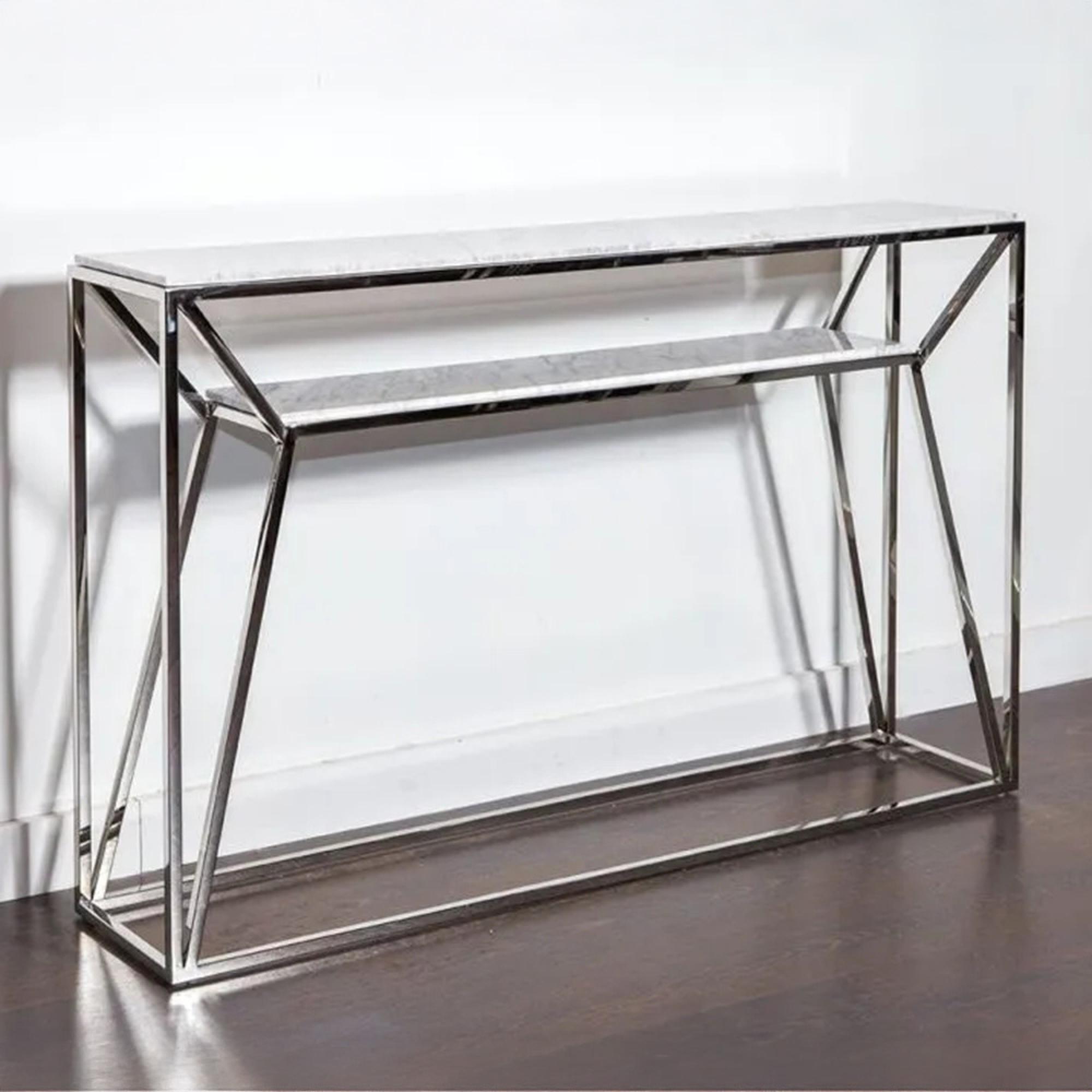 Ginza Console Table - Marble and Metal - Variation Available