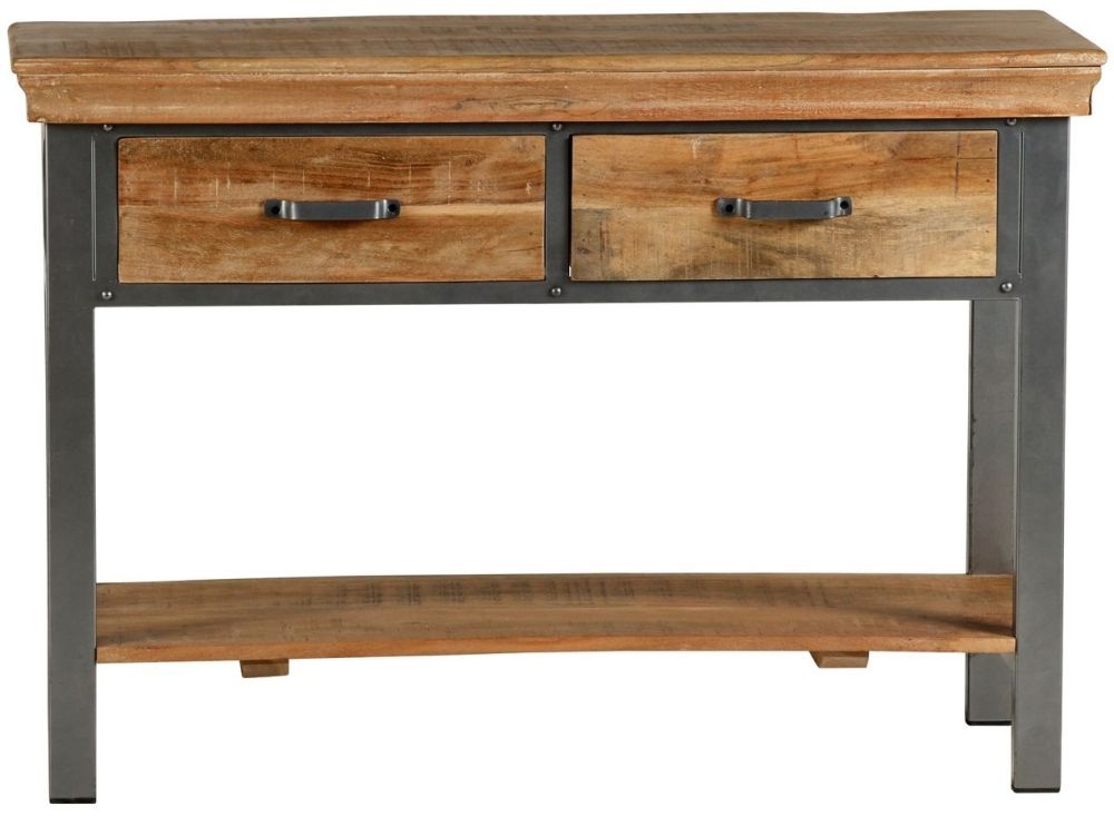Jammu Console Table - 2 Drawer - Industrial