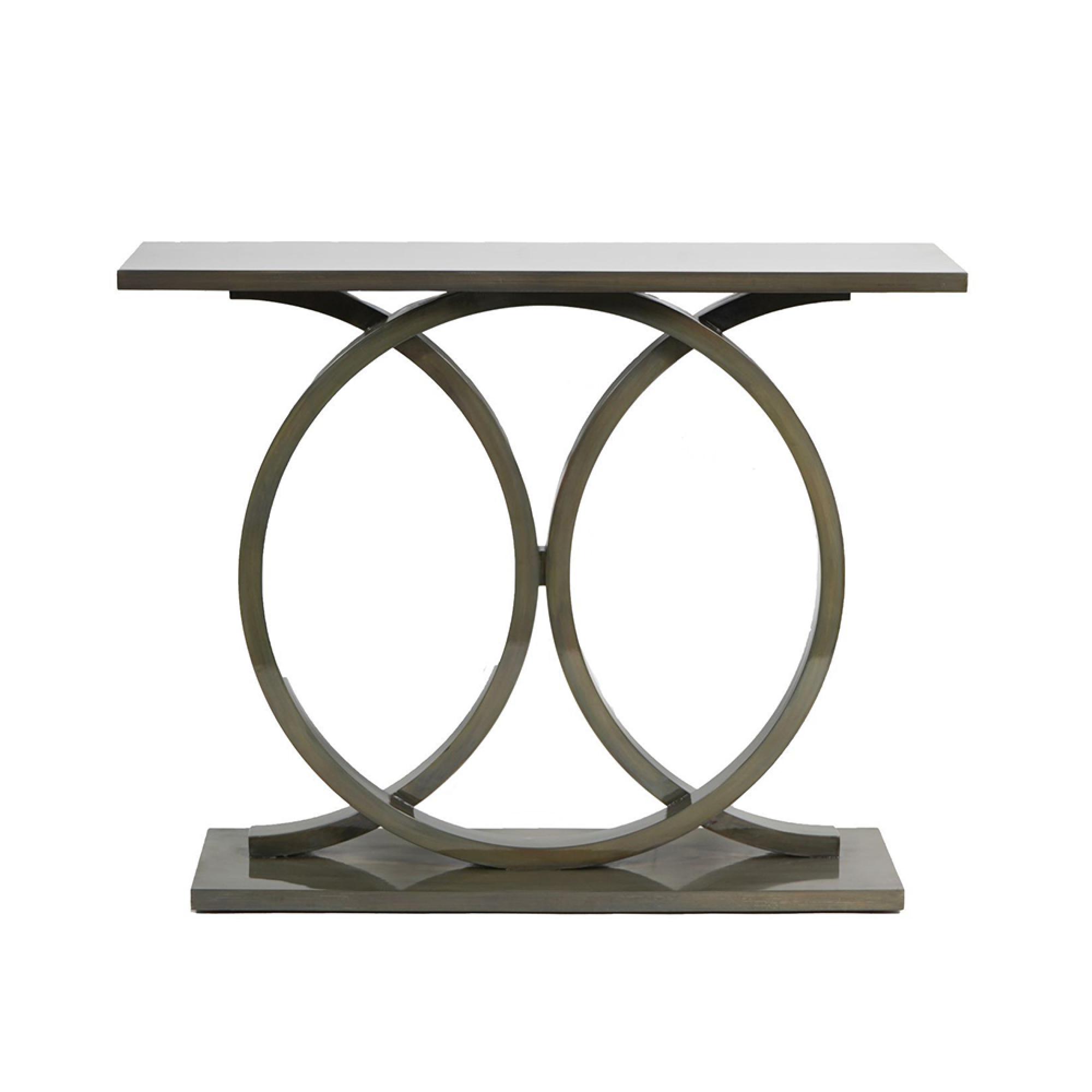 Lacquer Olive Console Table - Mango Wood