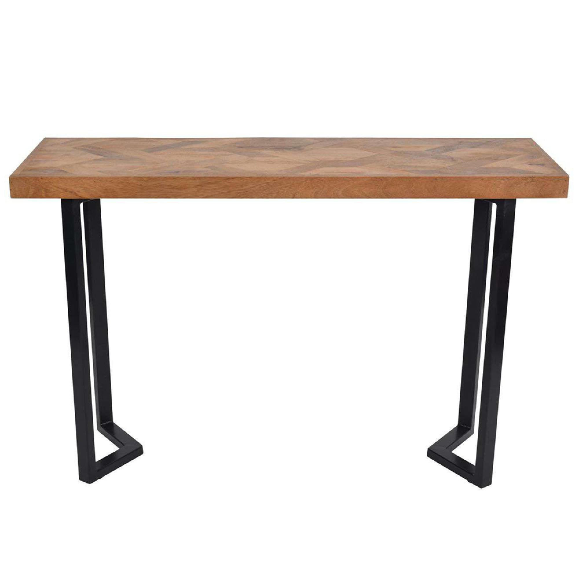 Marston Console Table - Geometric - Mango Wood - Large