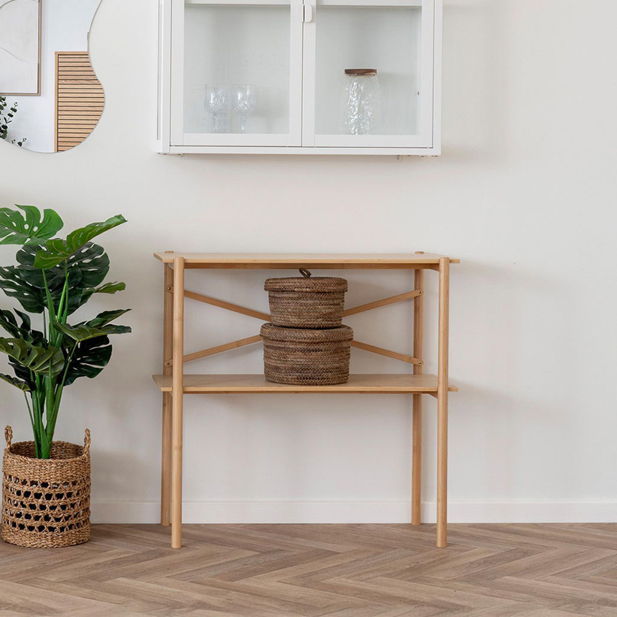 Manaus Console Table - Shelf - Natural - Bamboo