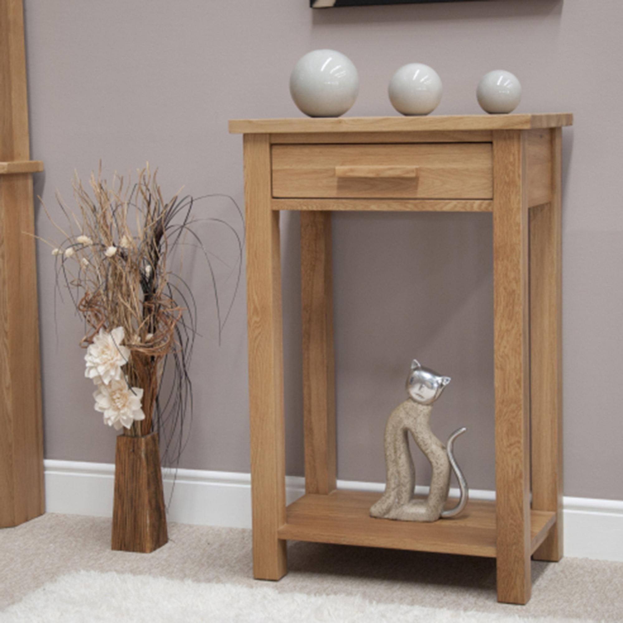 Opus Console Table - 1 Drawer - Oak