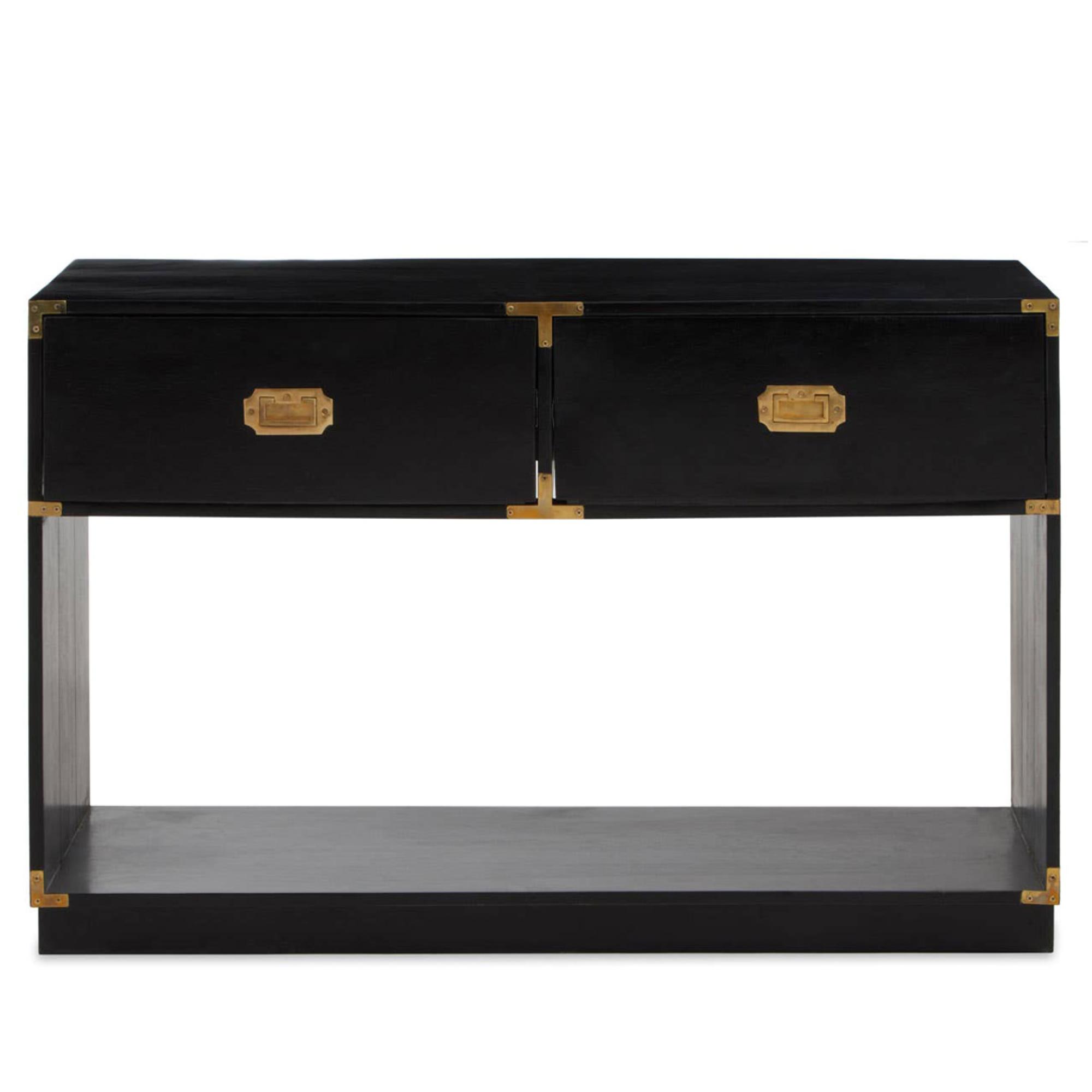 Sarter Console Table - 2 Drawer - Black Mango Wood