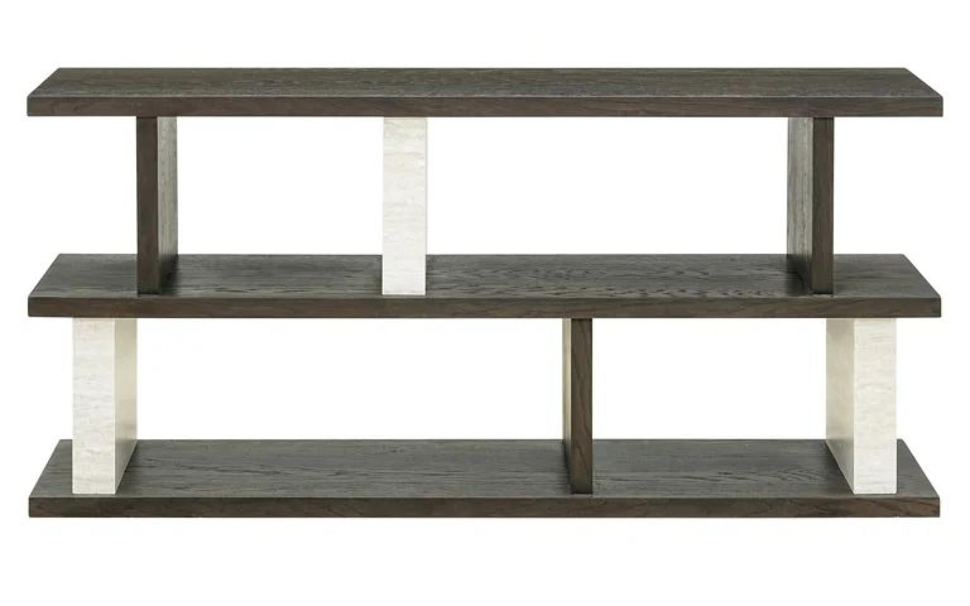Waldorf White and Black Console Table