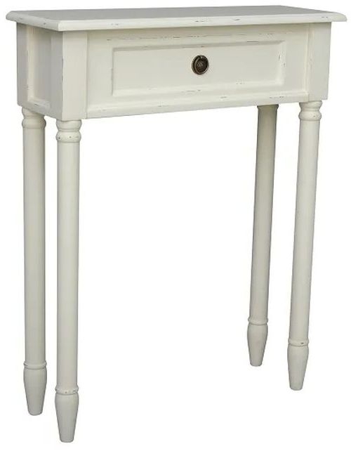 Yaurel Console Table - 1 Drawer - Small - Off-White - French Style