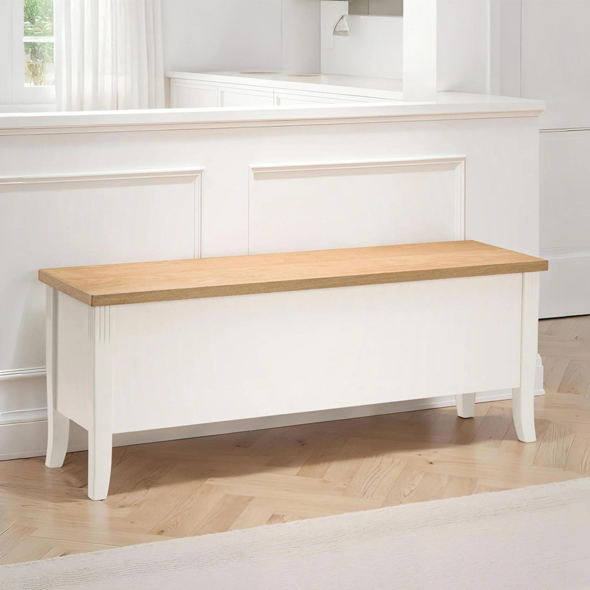 Davenport Storage Bench - Ivory