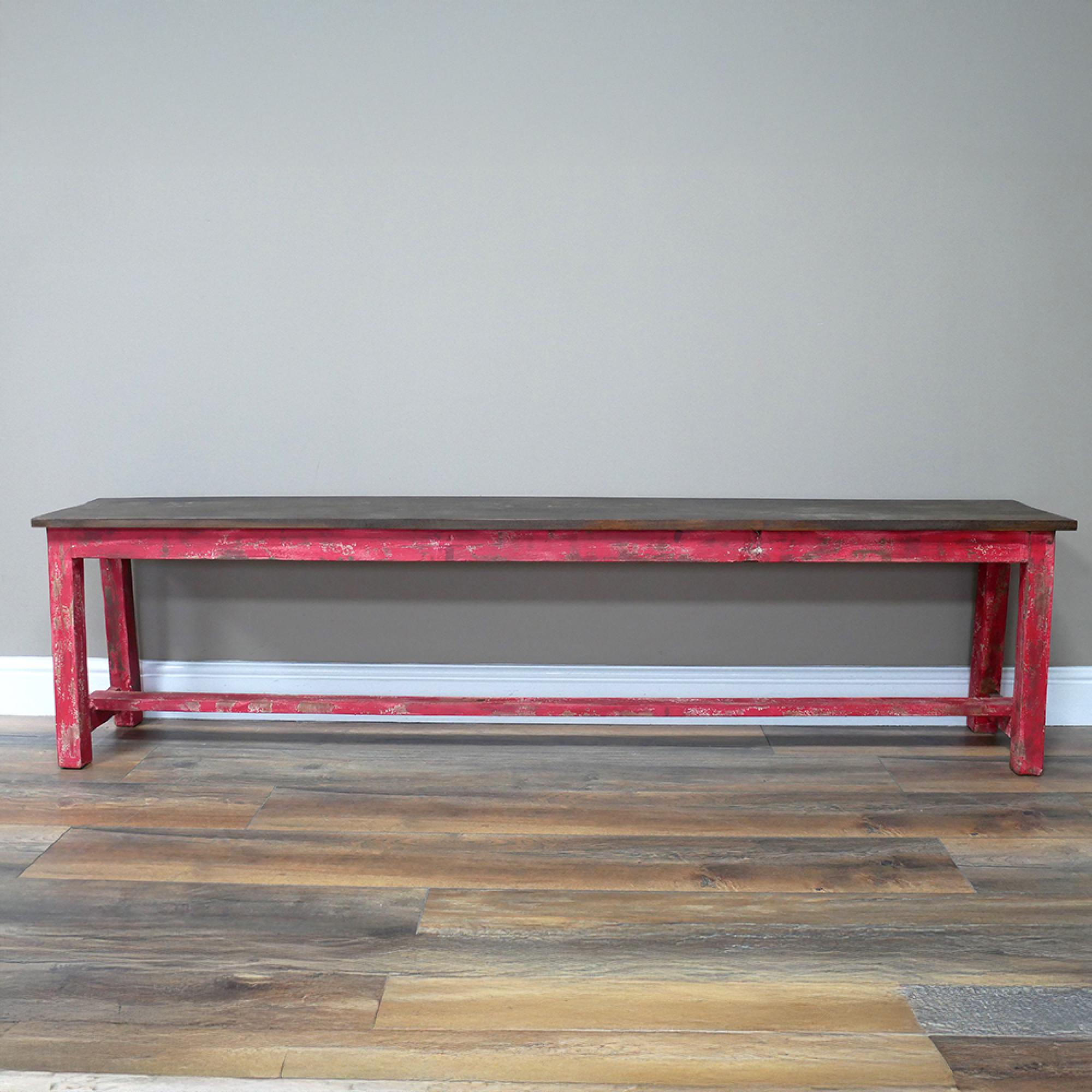 Bench - Red Wooden - Large