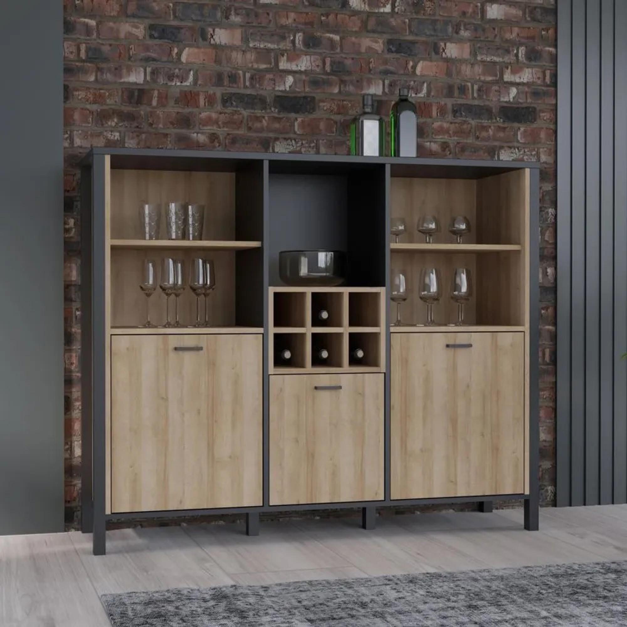 High Rock Cabinet - 3 Door - Oak
