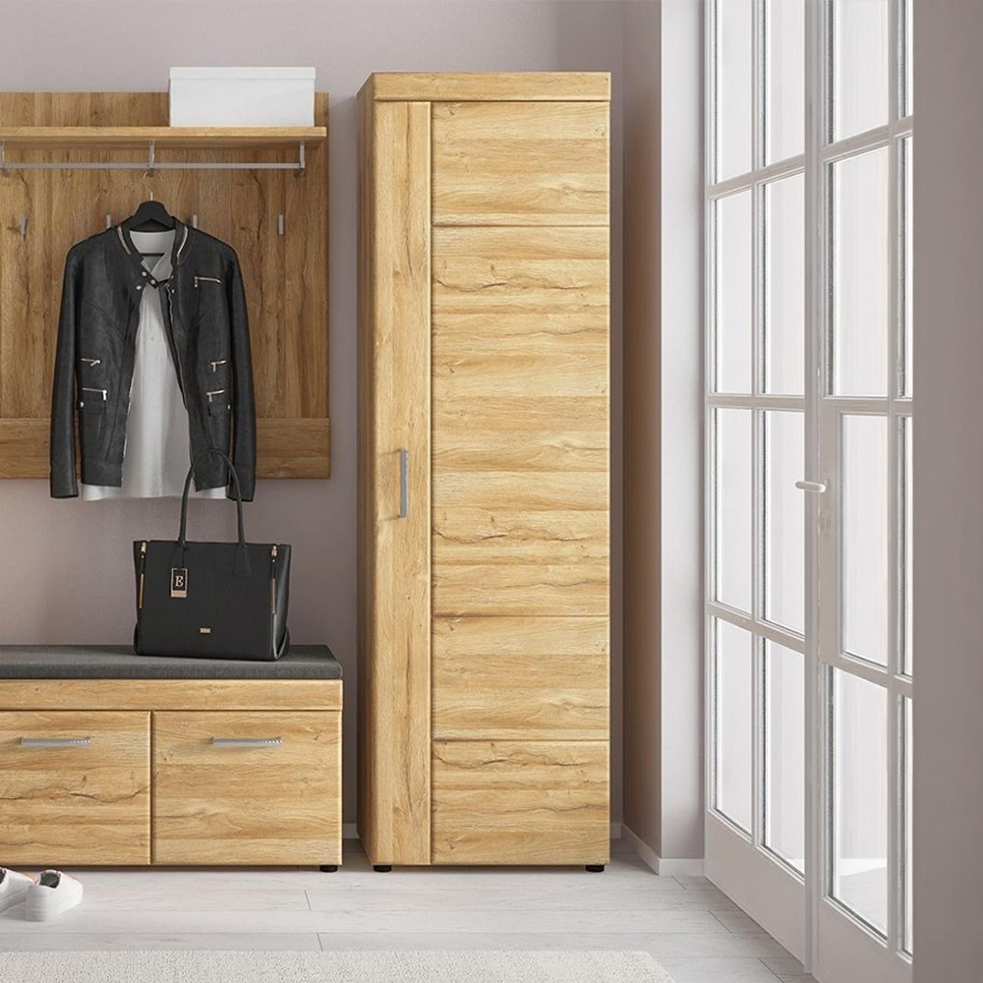 Cortina Cabinet - Tall - RHF - Oak
