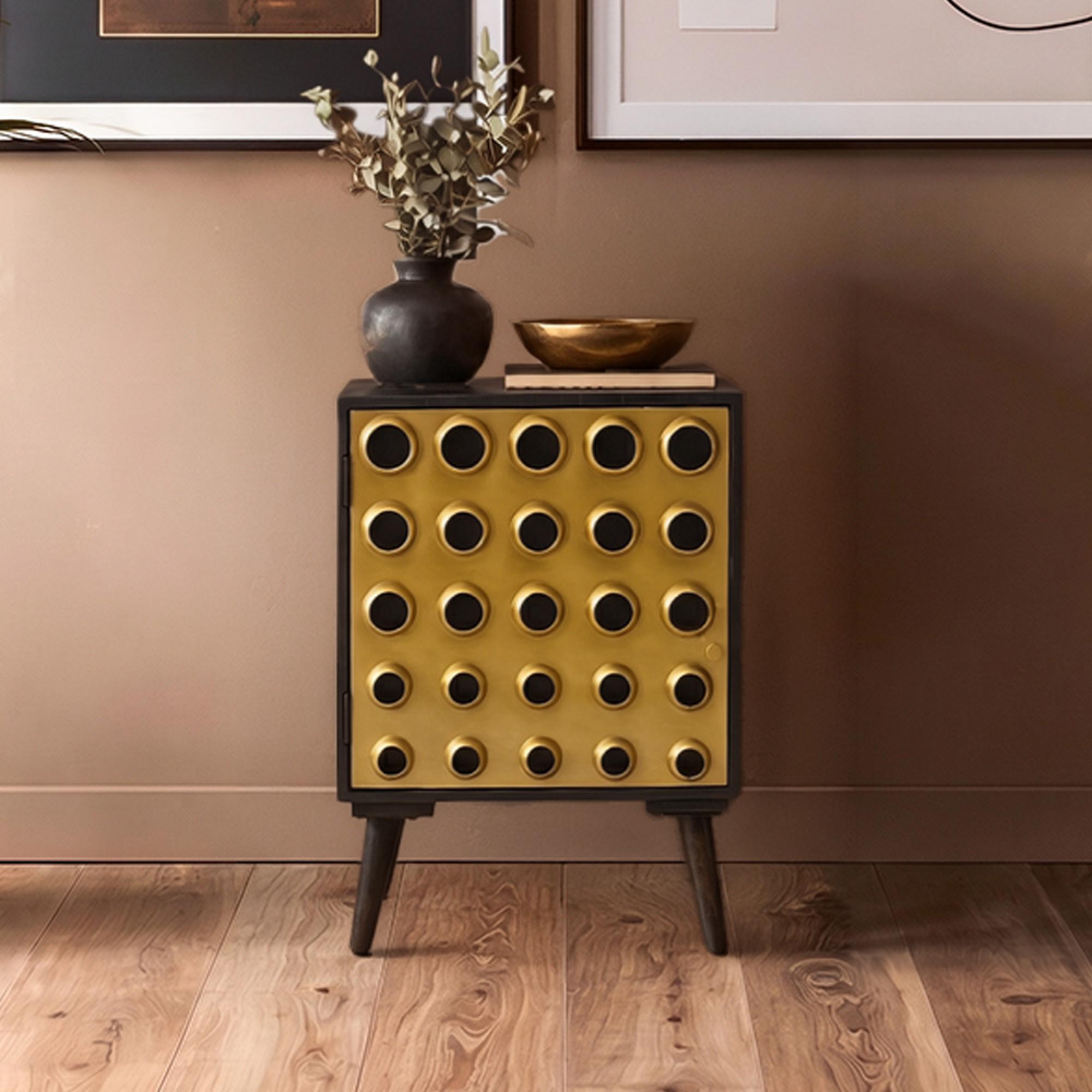 Arti Cabinet - 1 Door - Black - Mango Wood
