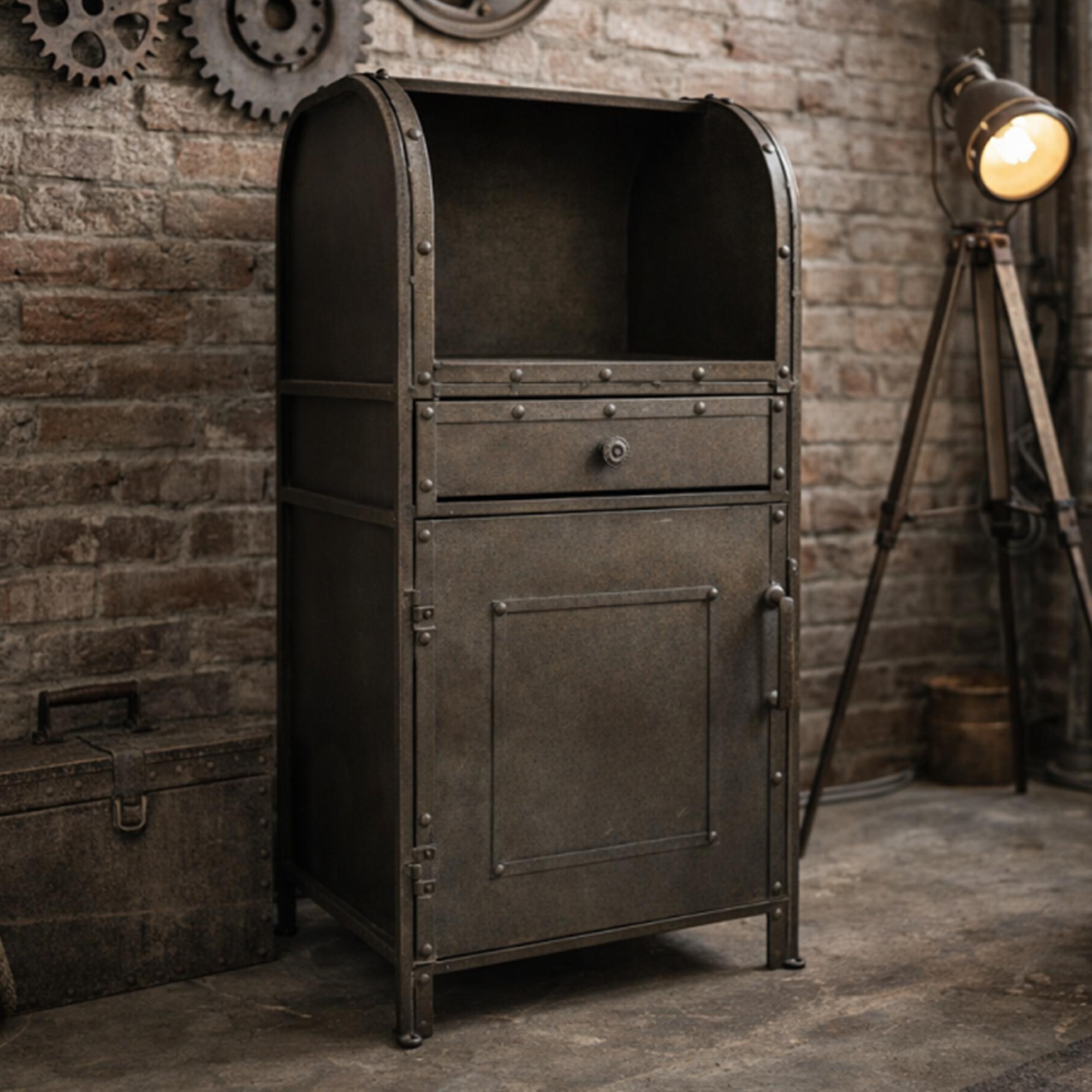 Industrial Cabinet - 1 Door - Grey - Metal