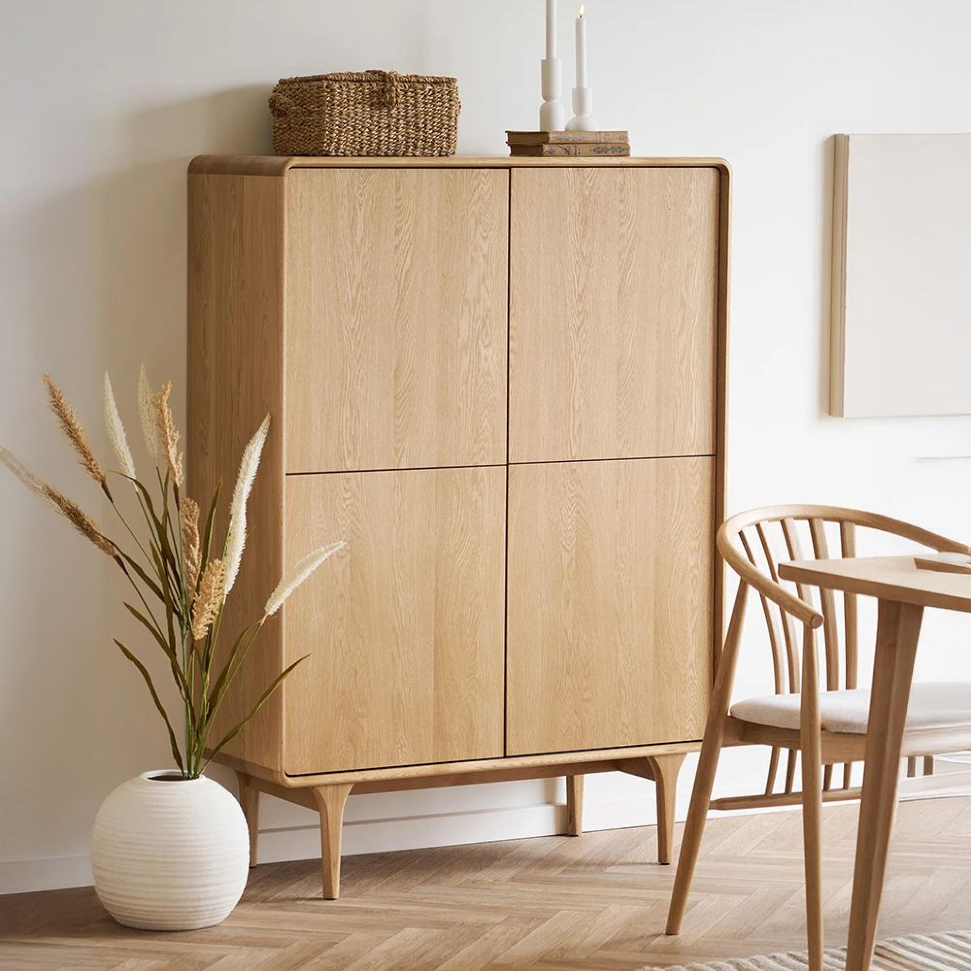 Darwin Oak Hall Cabinet - 2 Door - Natural
