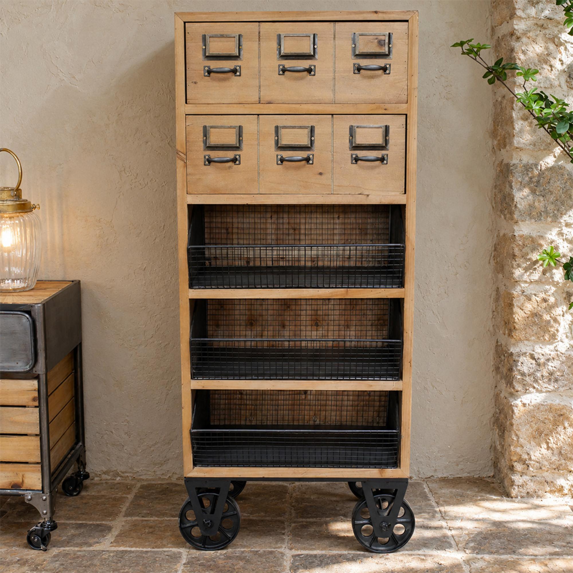 Storage Cabinet - Wood and Metal