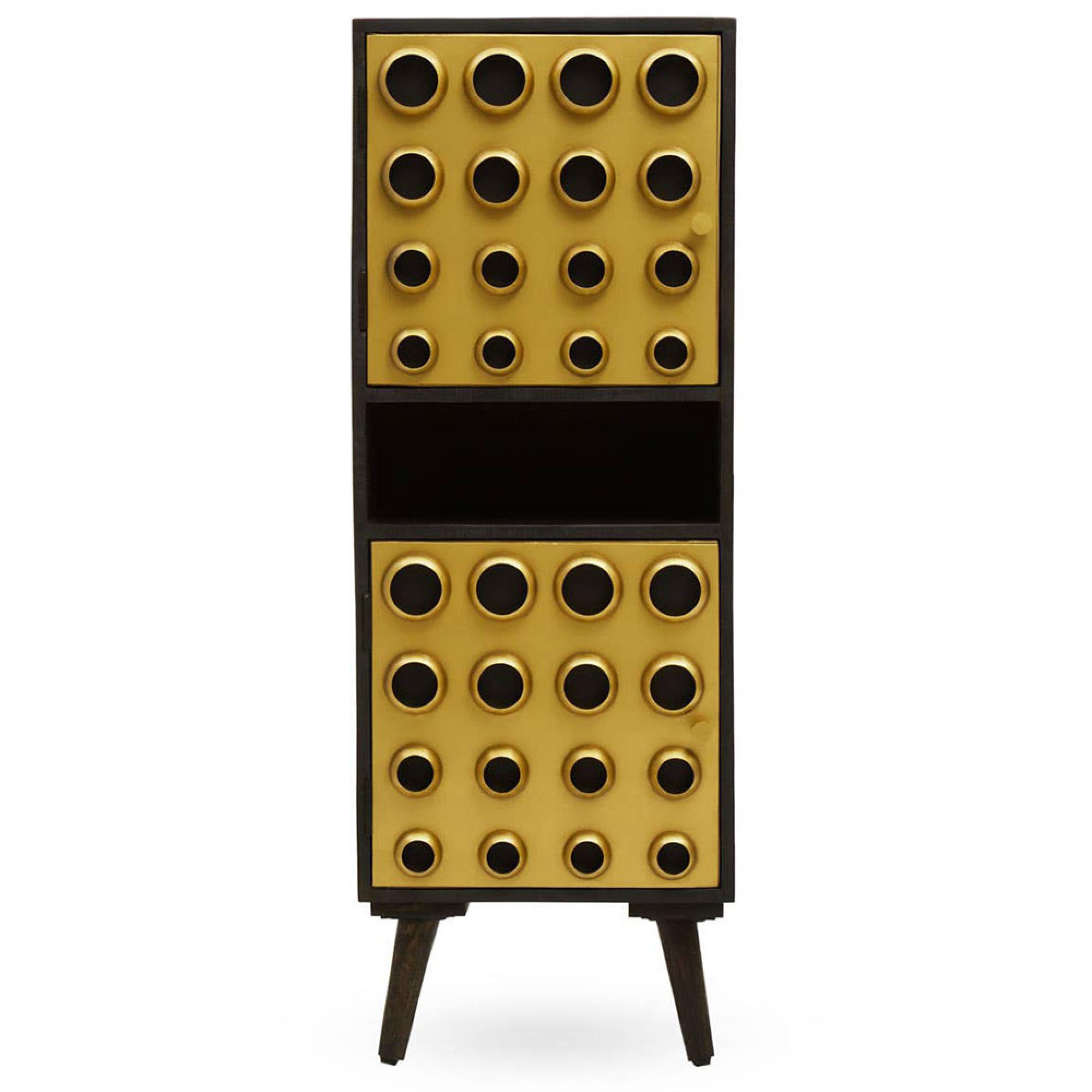 Arti Tall Cabinet - 2 Door - Black - Mango Wood