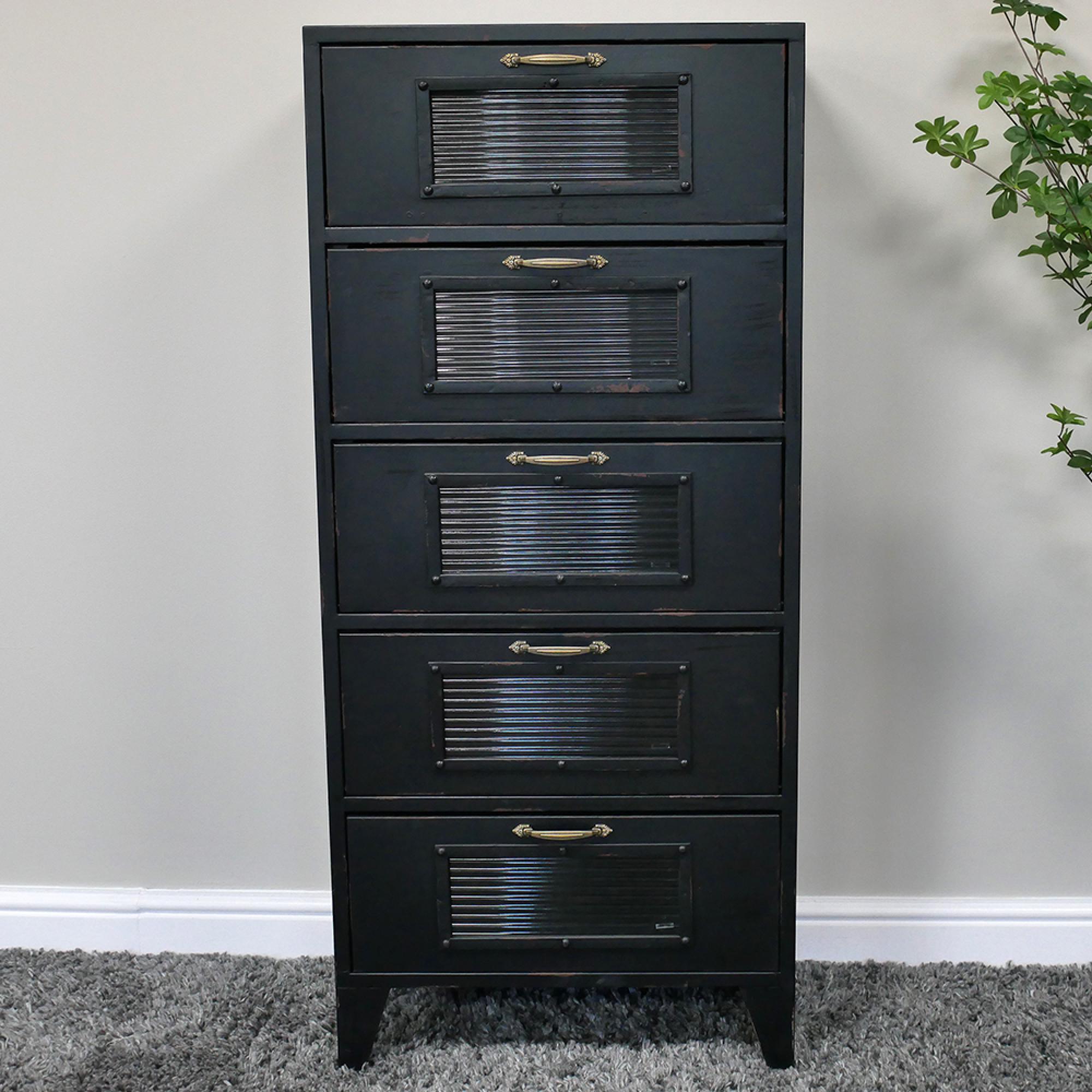 Storage Cabinet - Black - Industrial - Metal