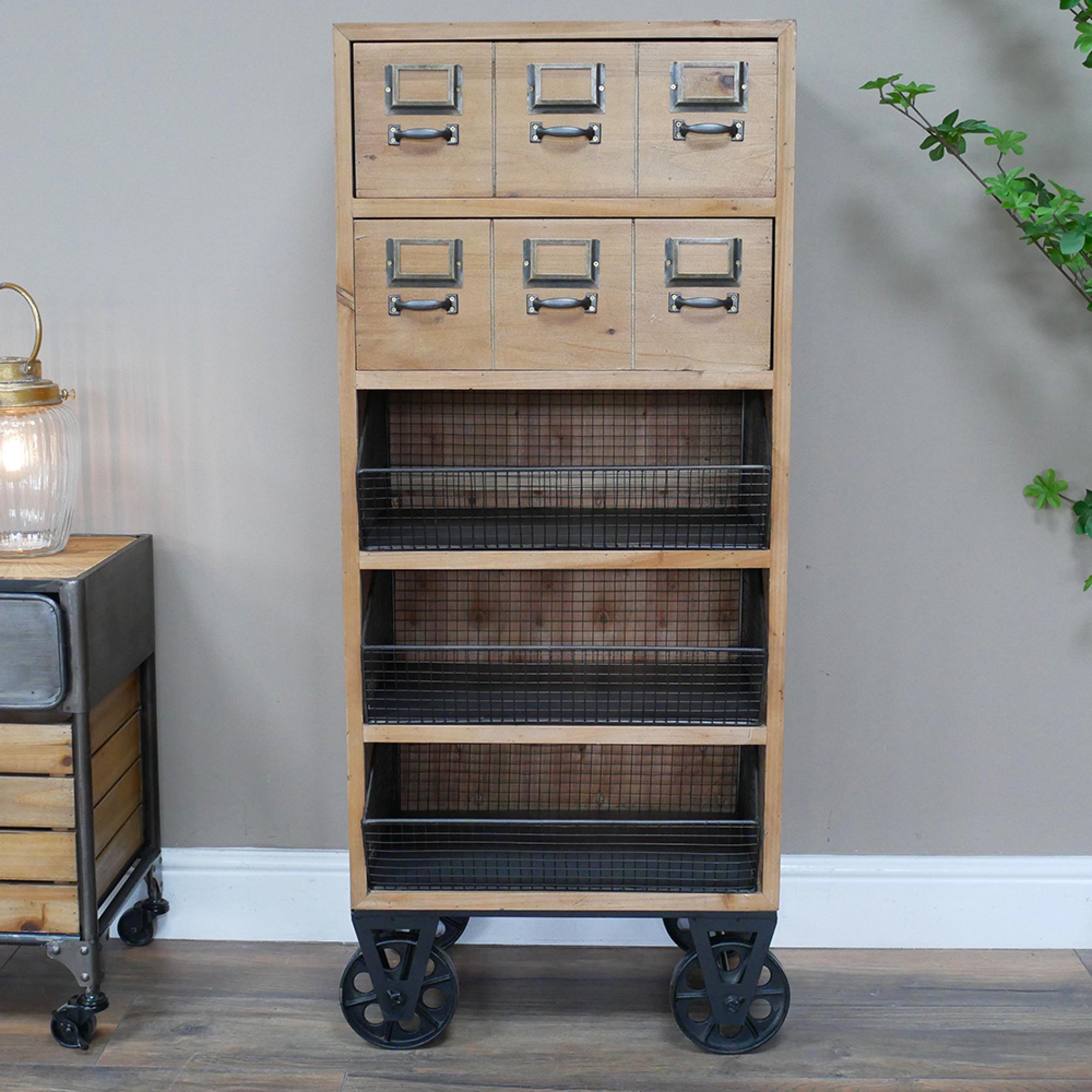 Storage Cabinet - Wood and Metal