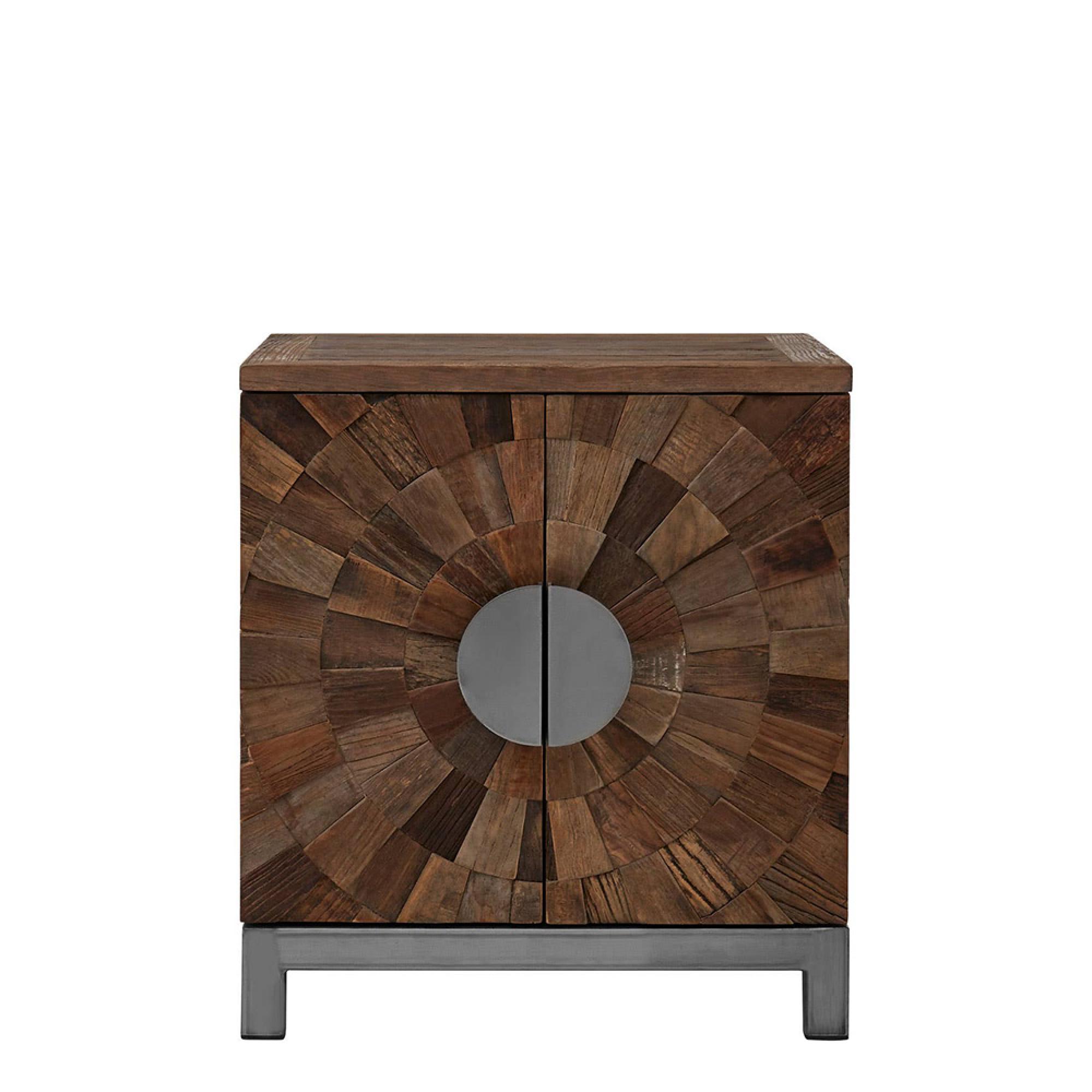 Midas Cabinet - 2 Door - Small - Industrial - Elm Wood