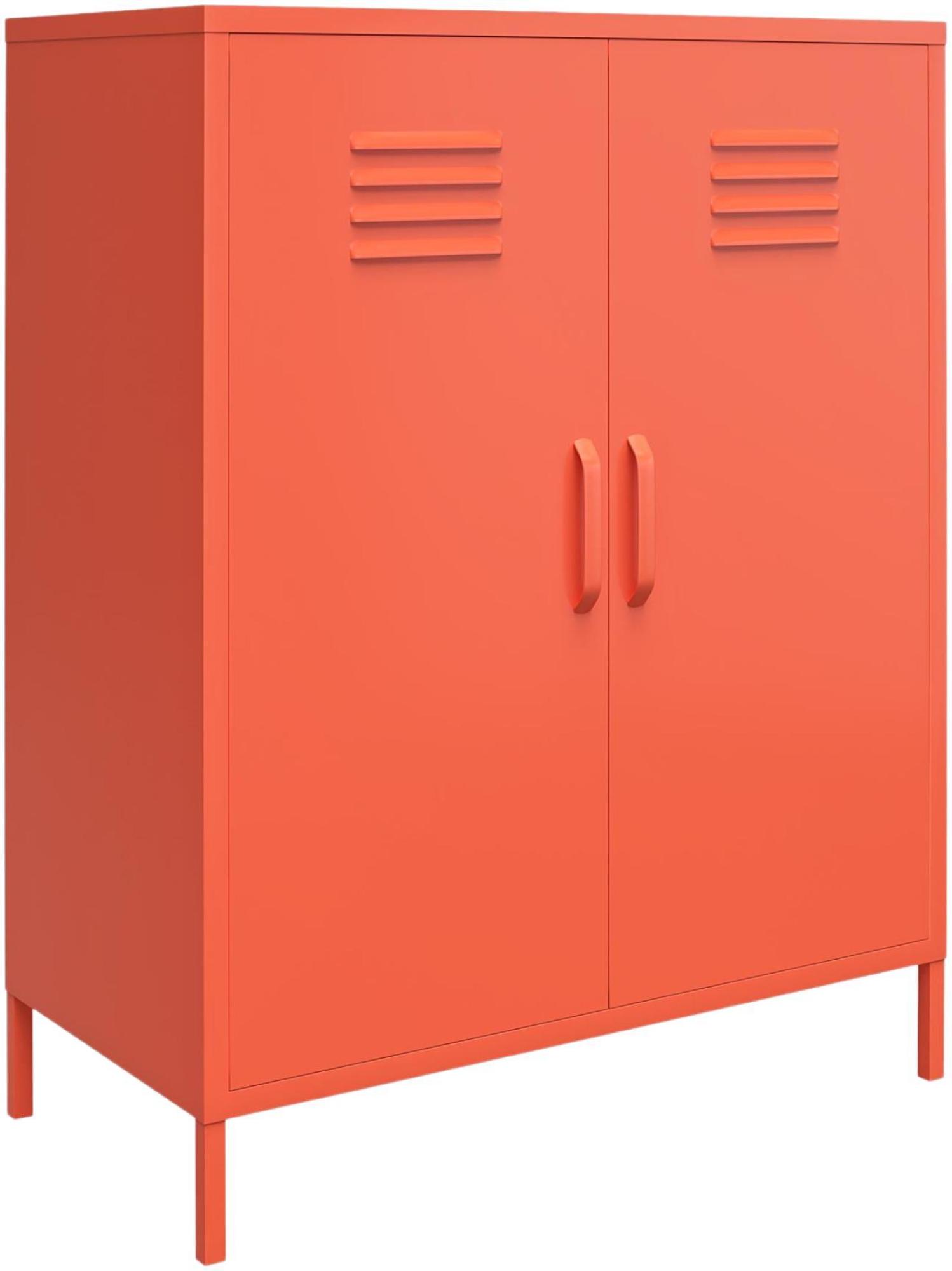 Novogratz Cache Locker Storage Cabinet - Orange - 2 Doors - 3384813COMNUK
