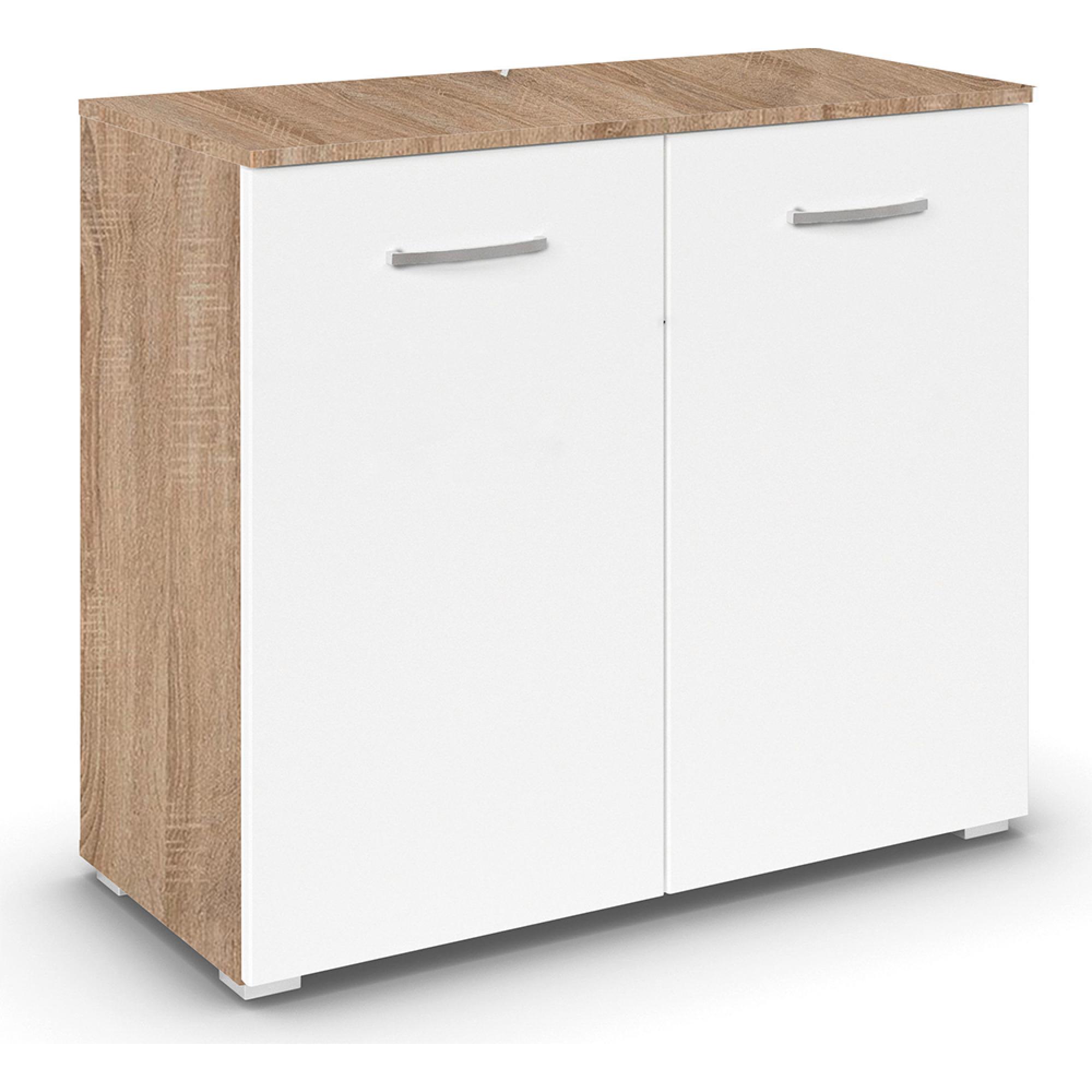 Aditio Cupboard - 2 Door - Sonoma Oak & Alpine White