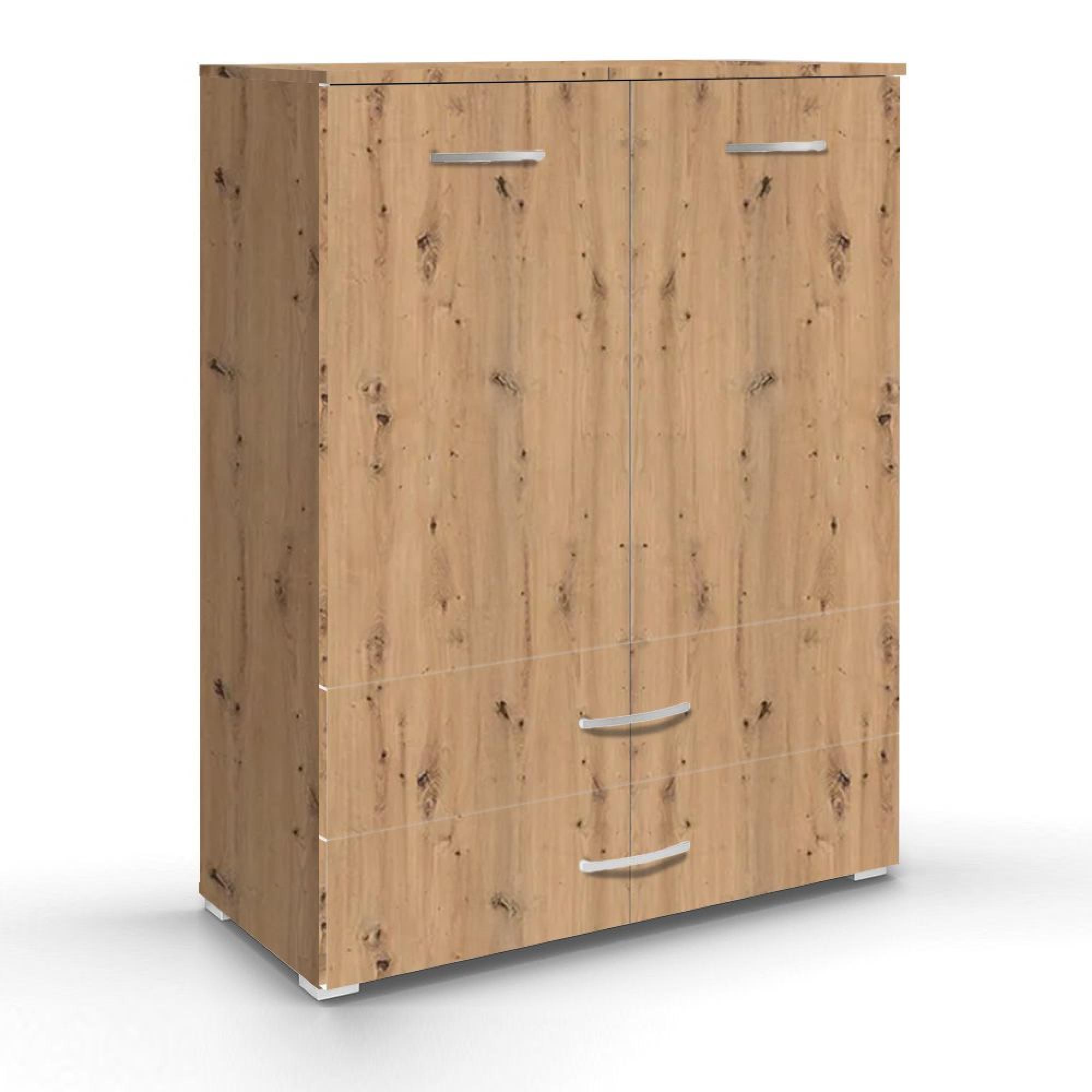 Aditio Cupboard - 2 Door - 2 Bottom Drawer - Artisan Oak