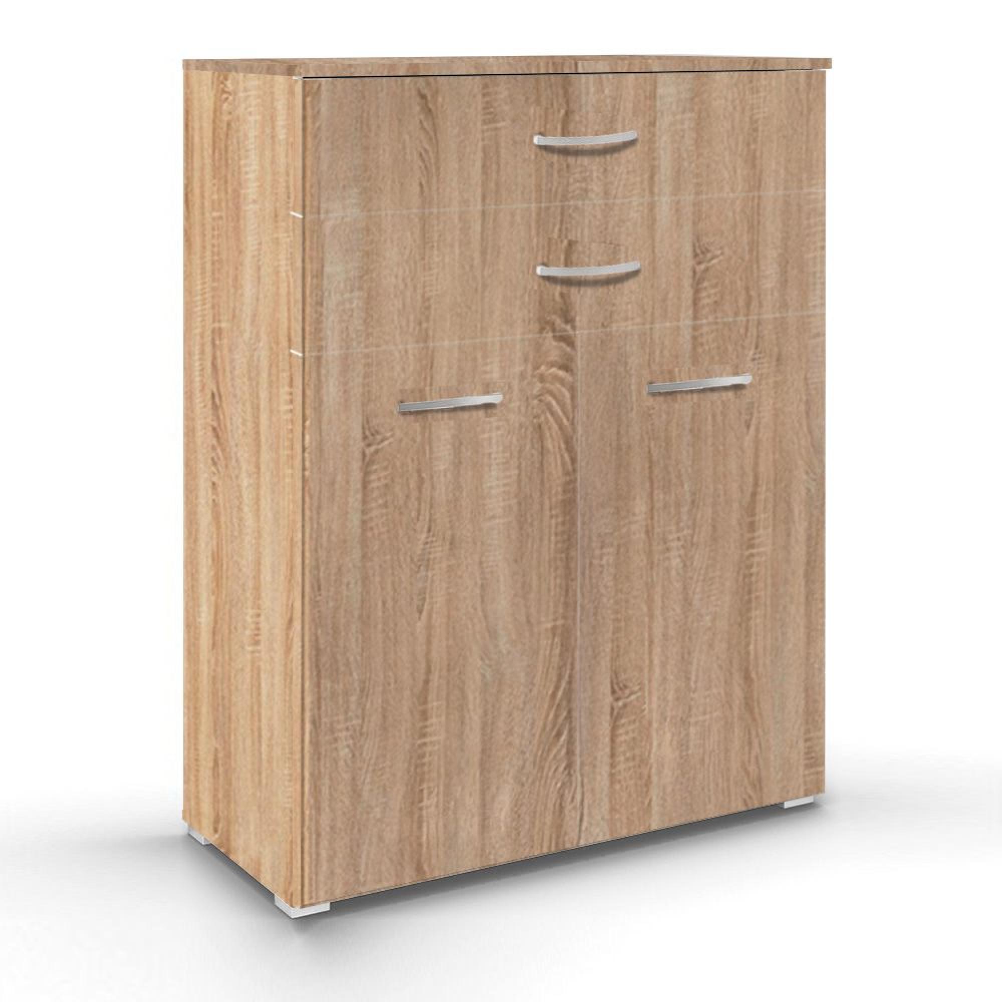 Aditio Cupboard - 2 Door  with 2 Top Drawer - Sonoma Oak