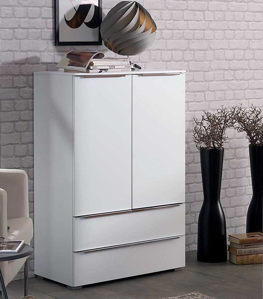 Aldono Cabinet - White - 2 Door 2 Drawer