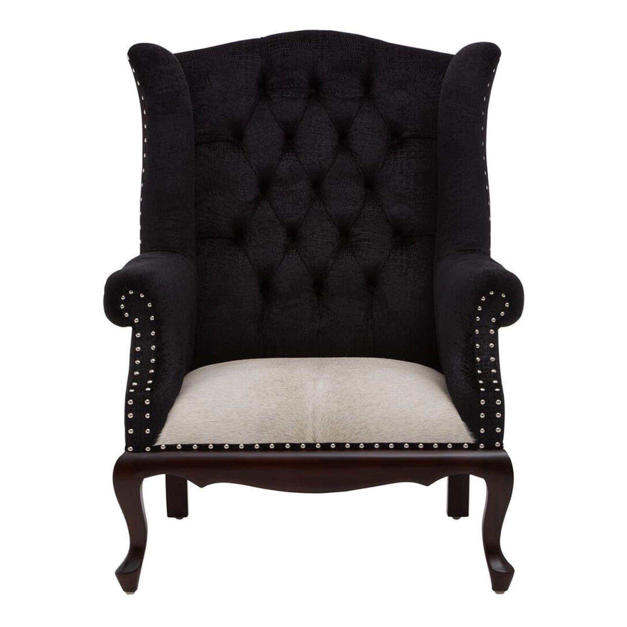 Cala Armchair - Tufted Back - Black Fabric