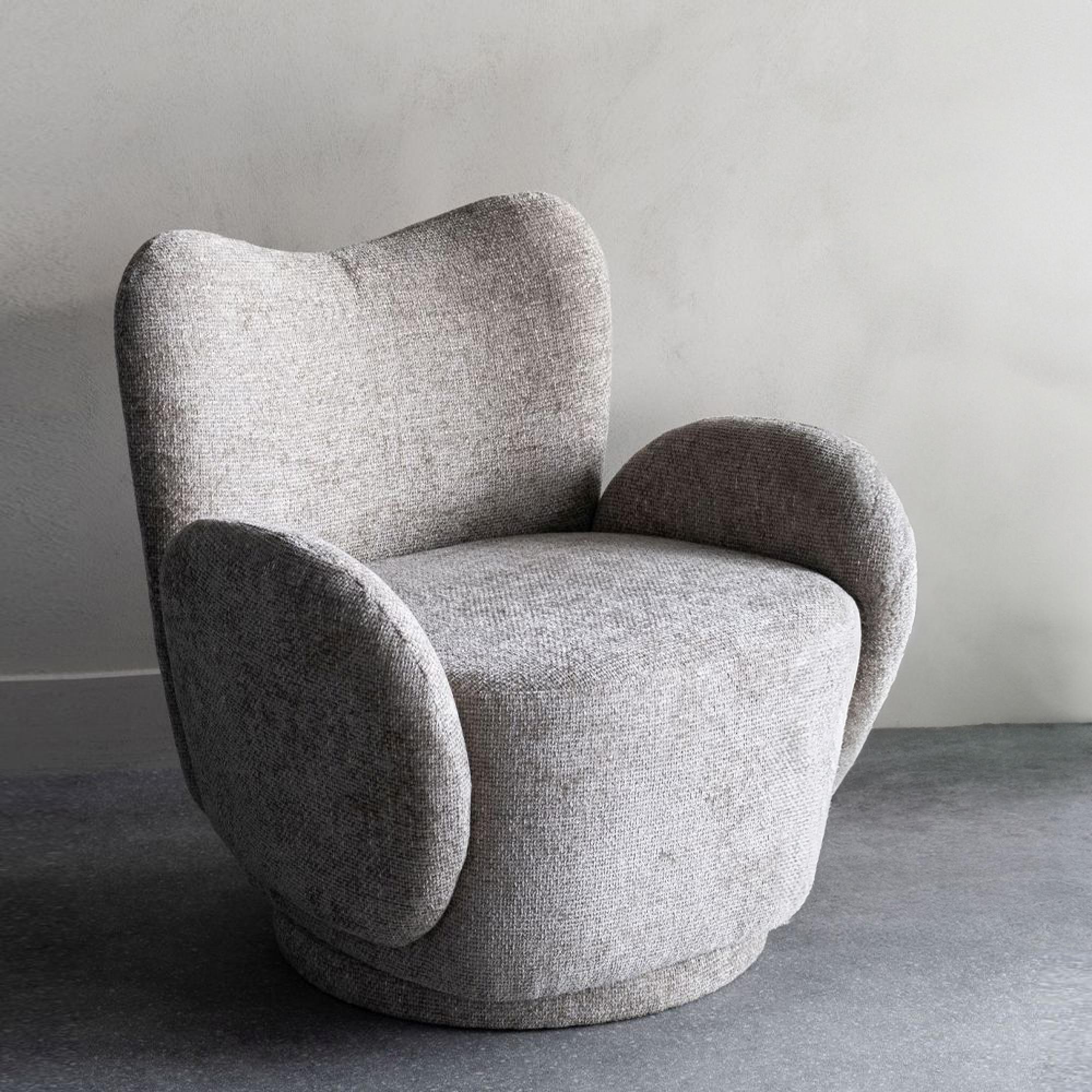Bingham Swivel Armchair - Taupe Fabric