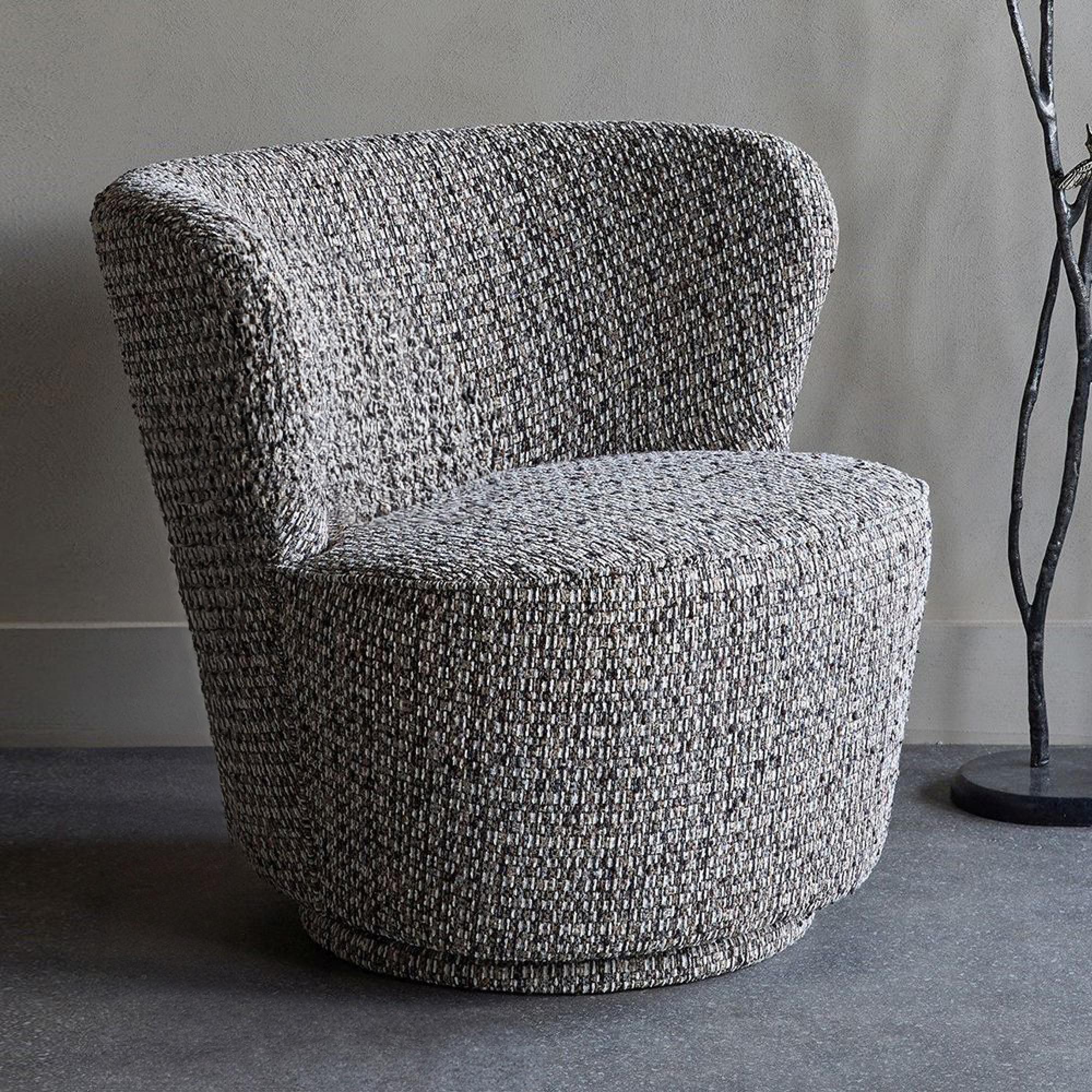 Roehampton Accent Chair - Mocha Fabric - Swivel