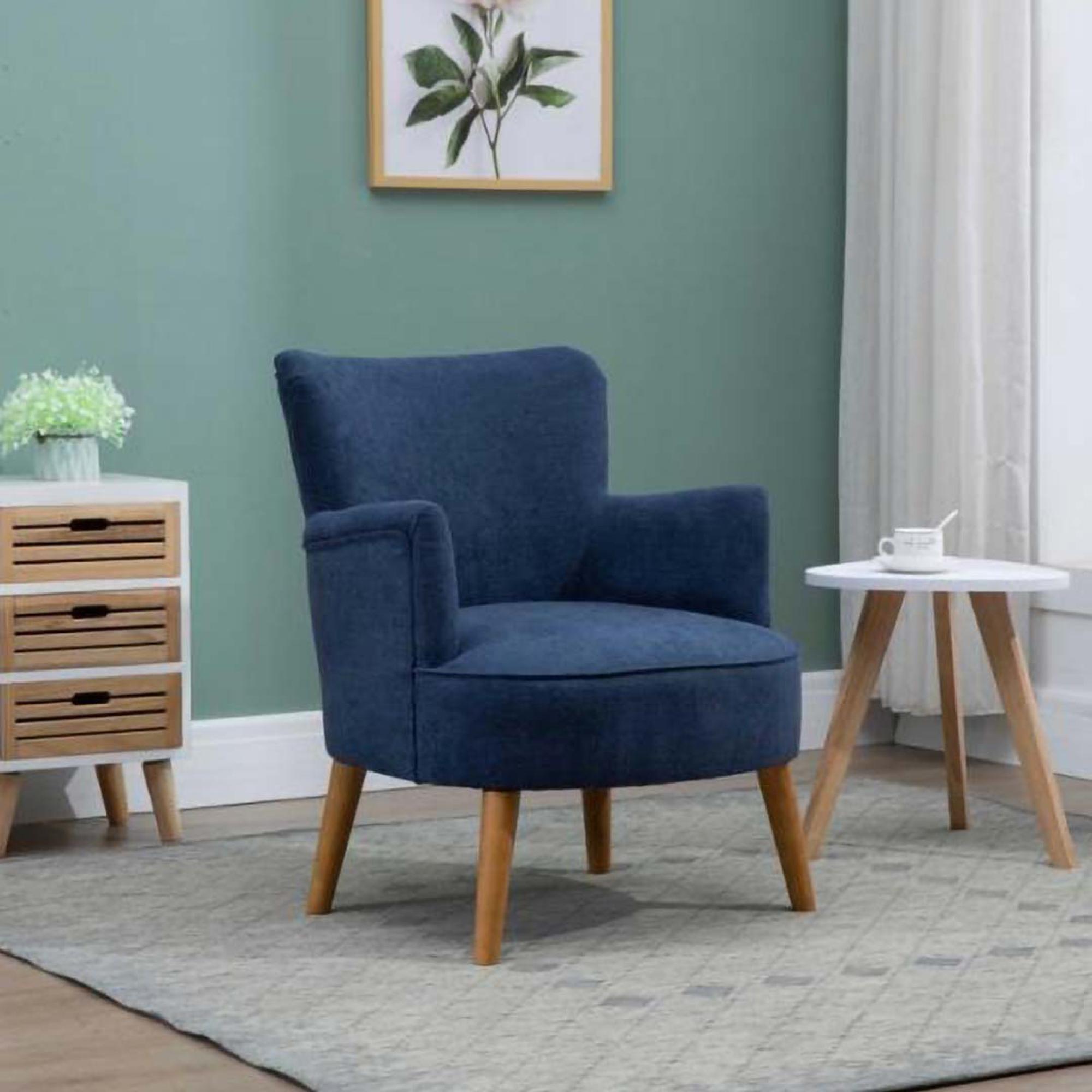 Keira Armchair - Midnight Blue Fabric