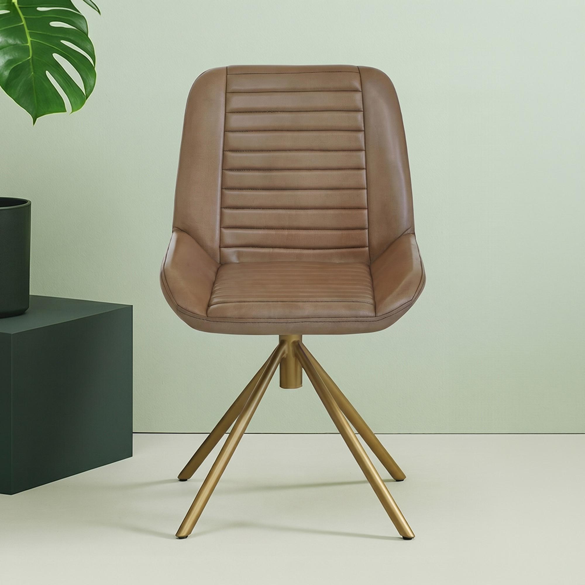 Buffalo Accent Chair - Swivel - Grey - Leather