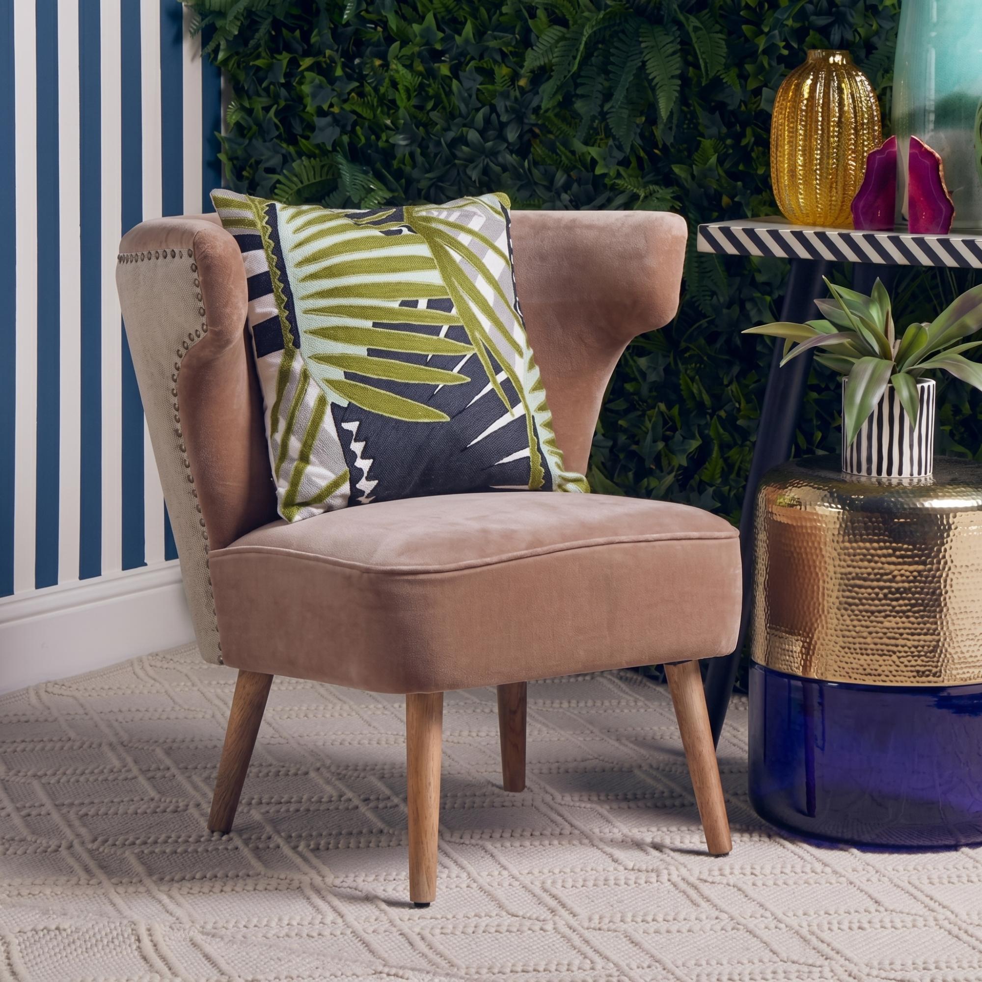 Cefena Chair - Mink Velvet Fabric