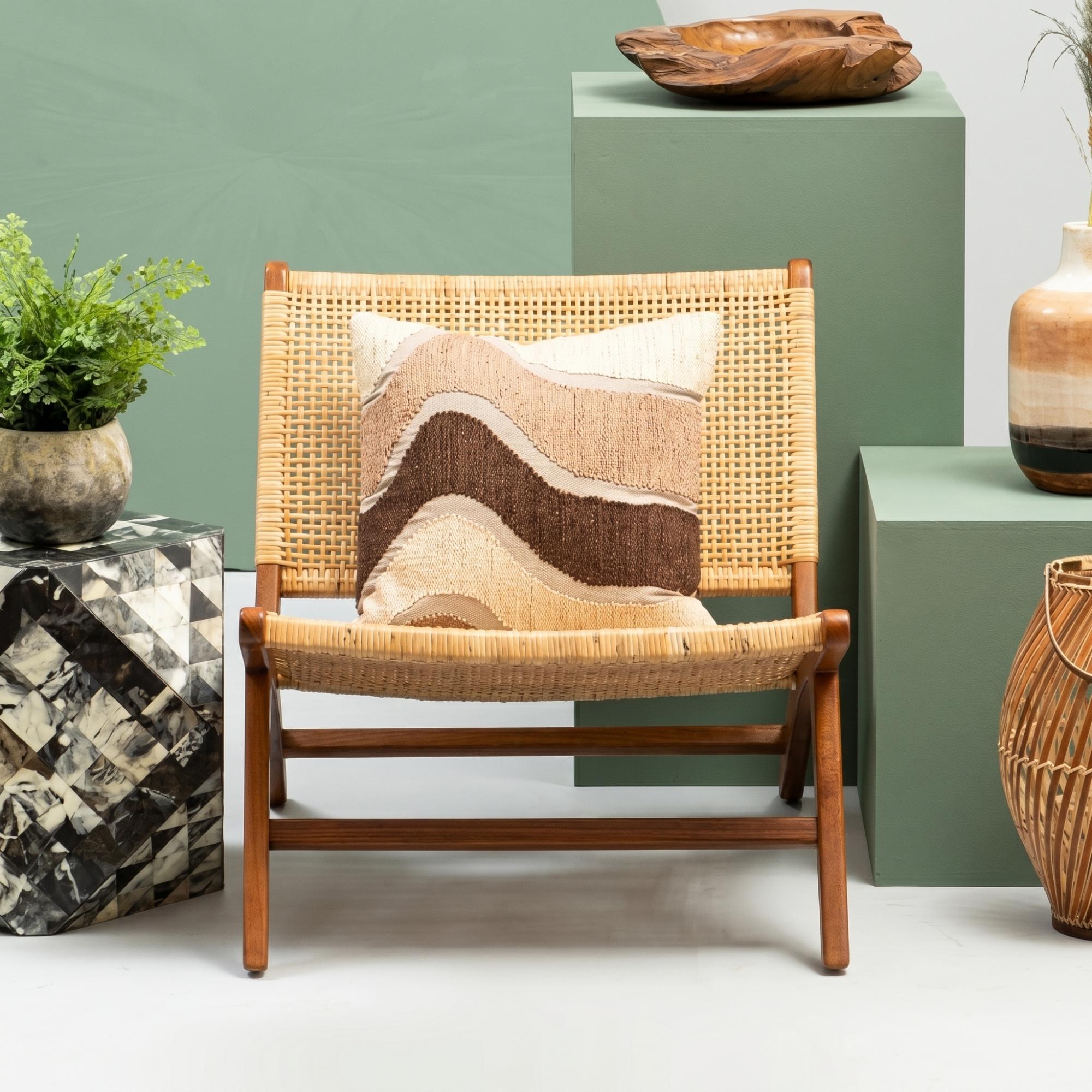 Lovina Lounge Chair - Teak Wood and Rattan