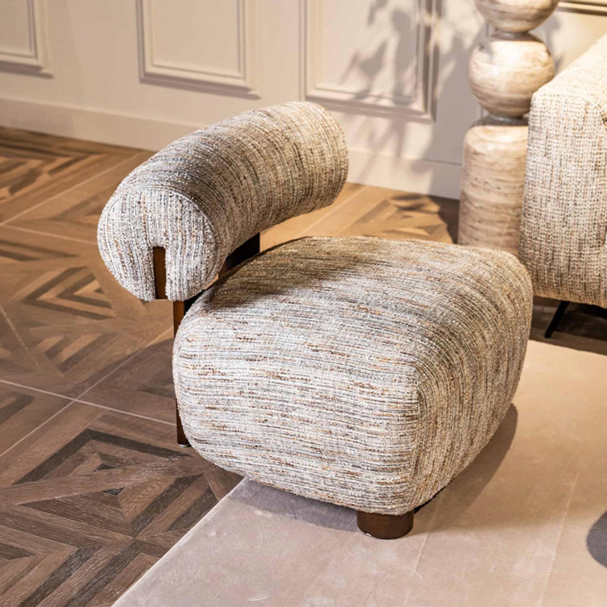 Arabella Beige Fabric Accent Chair
