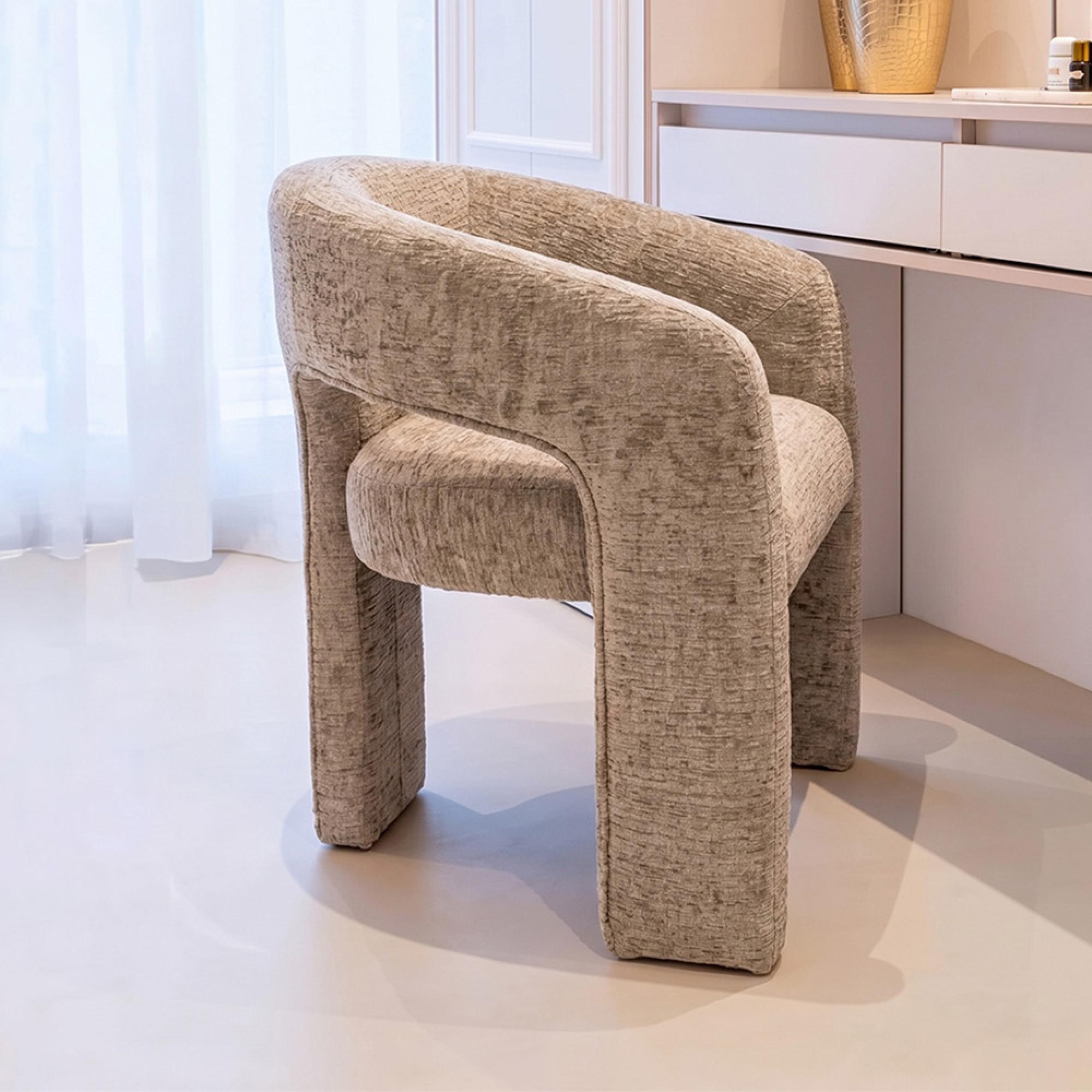 Belle Desert Fabric Accent Chair