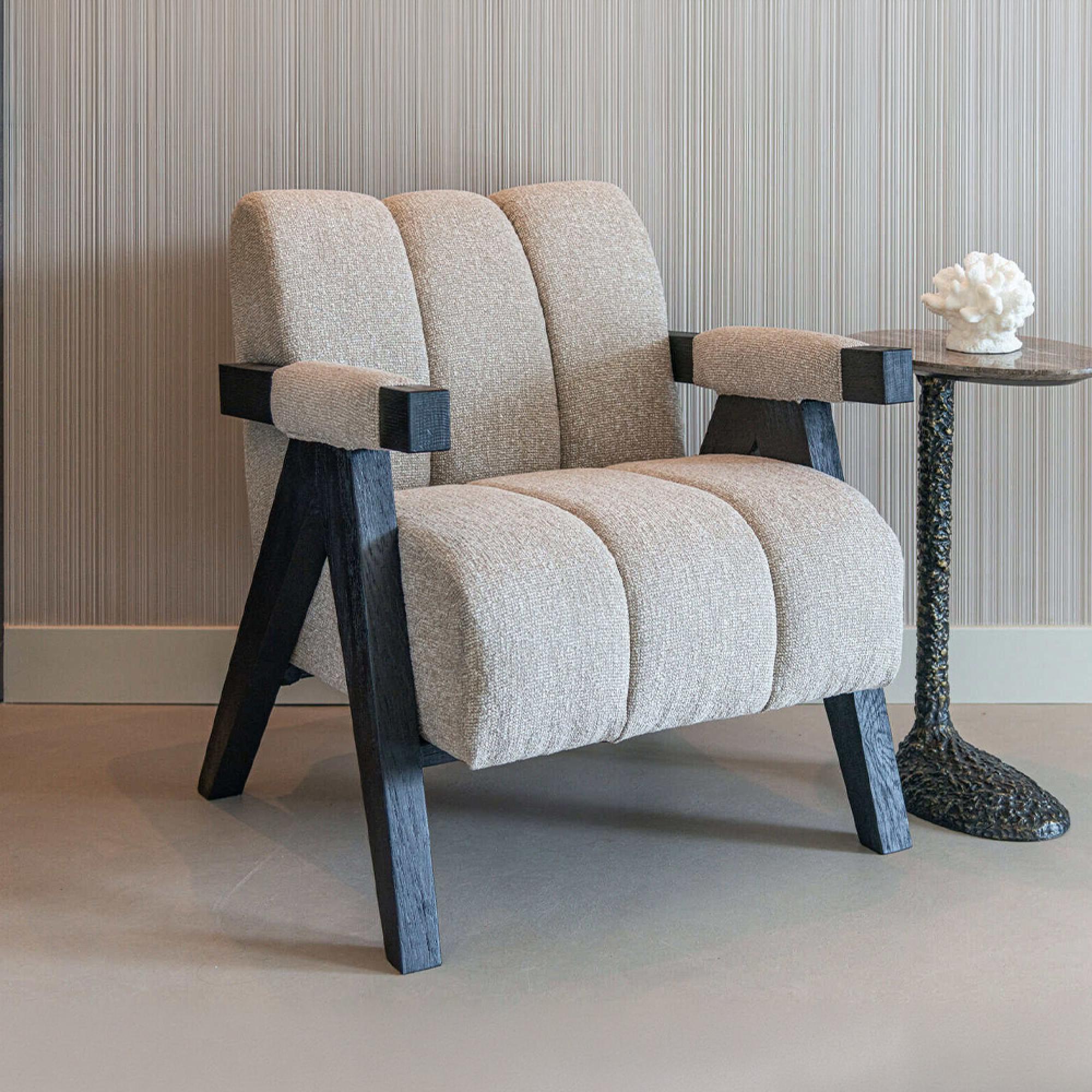 Clover Natural Fabric Accent Chair