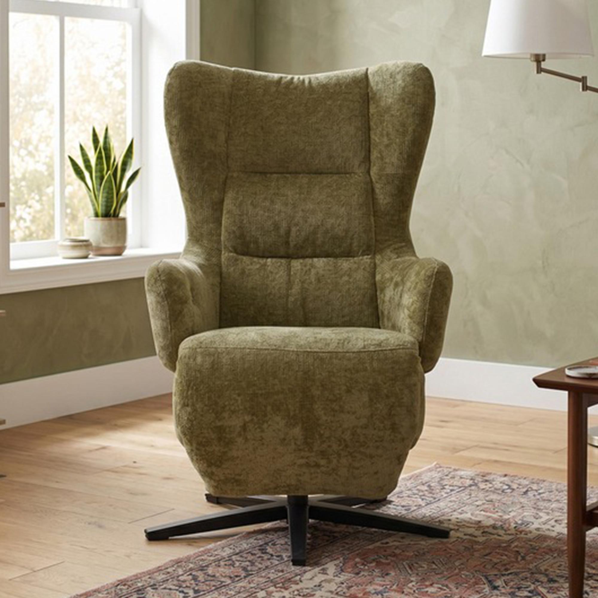 Elevate Electric Lounge Armchair - Dual Motor - Olive - Fabric