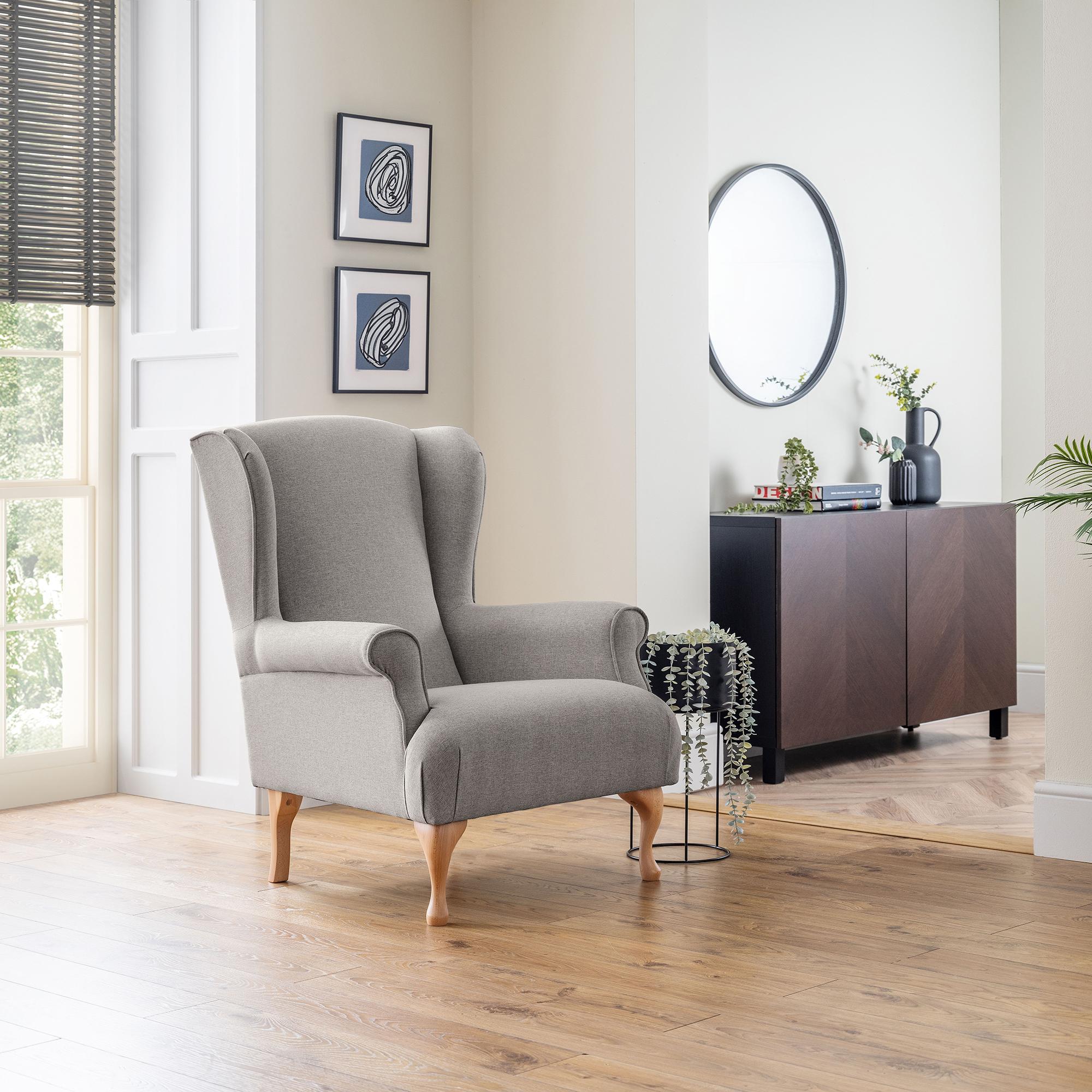 Carina Accent Chair - Mink Fabric