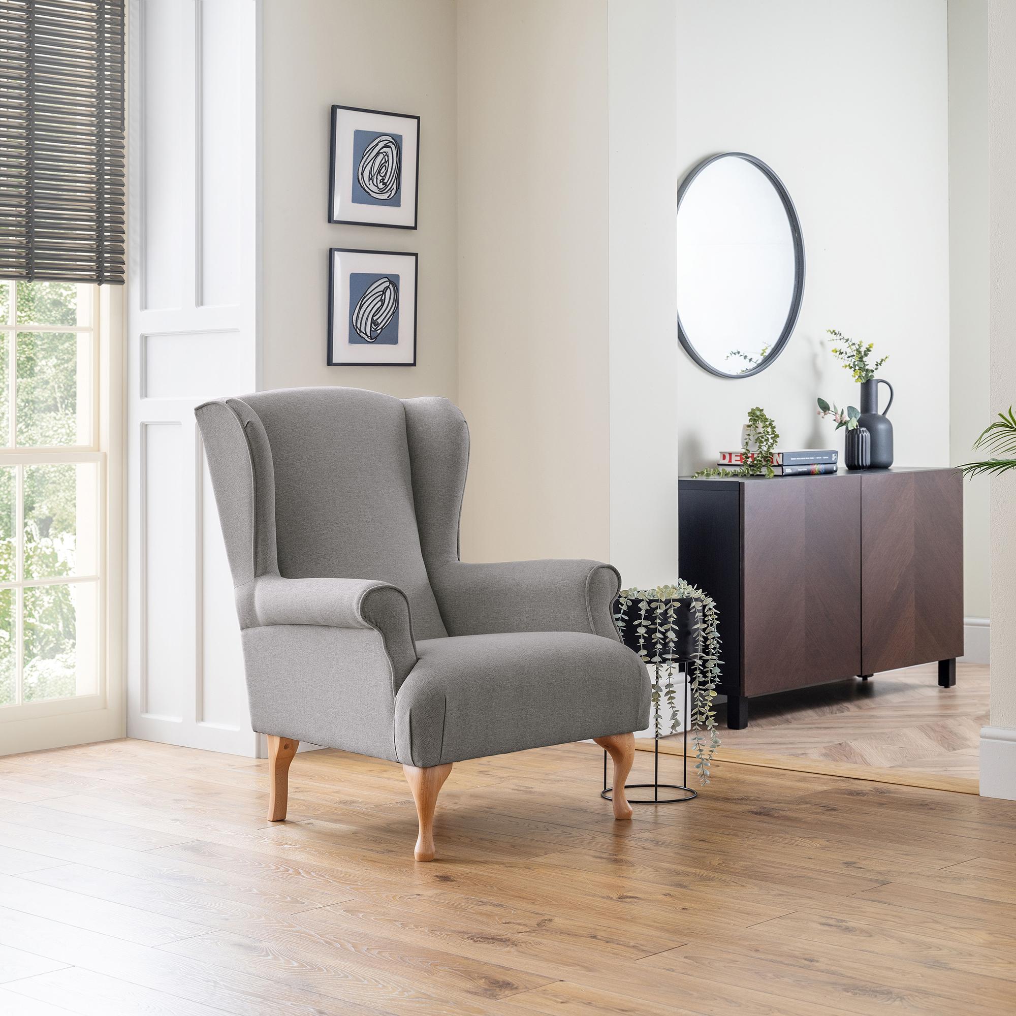 Carina Accent Chair - Mushroom Fabric