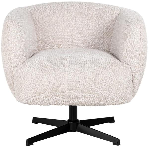 Estelle Cream Fabric Swivel Accent Chair