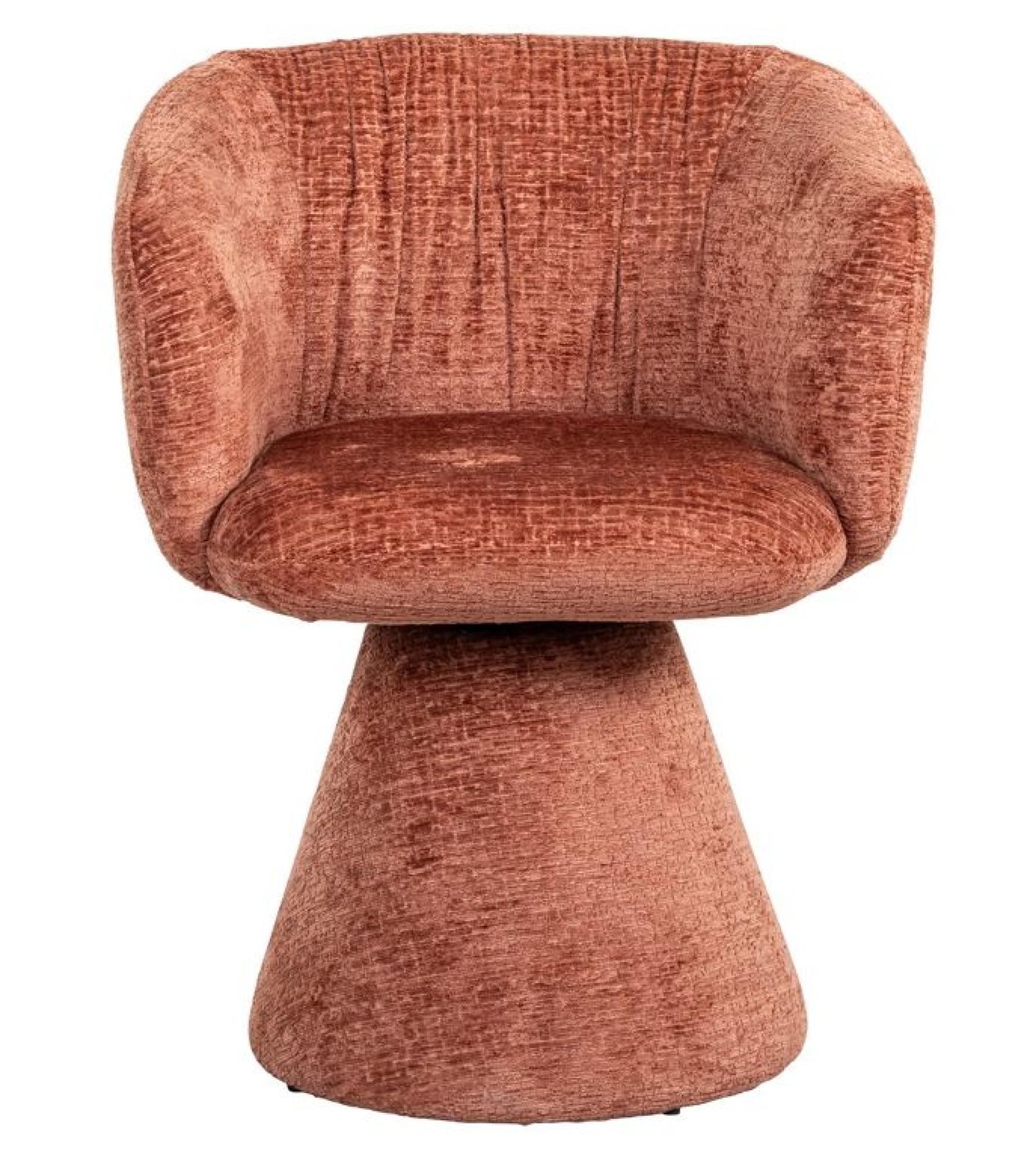 Madeline Pink Fabric Swivel Chair